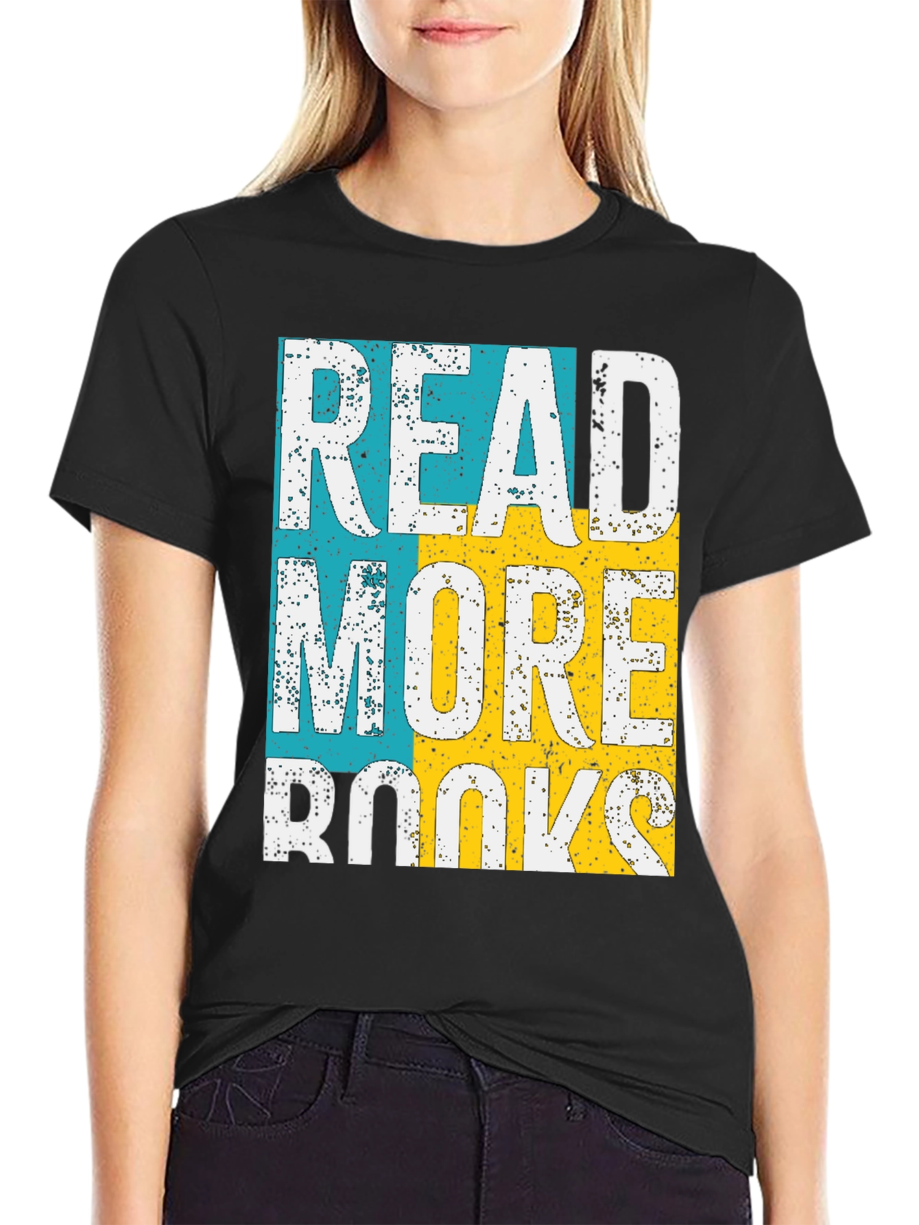 Black Read More Books T-Shirt - Stylish & Comfy view 2
