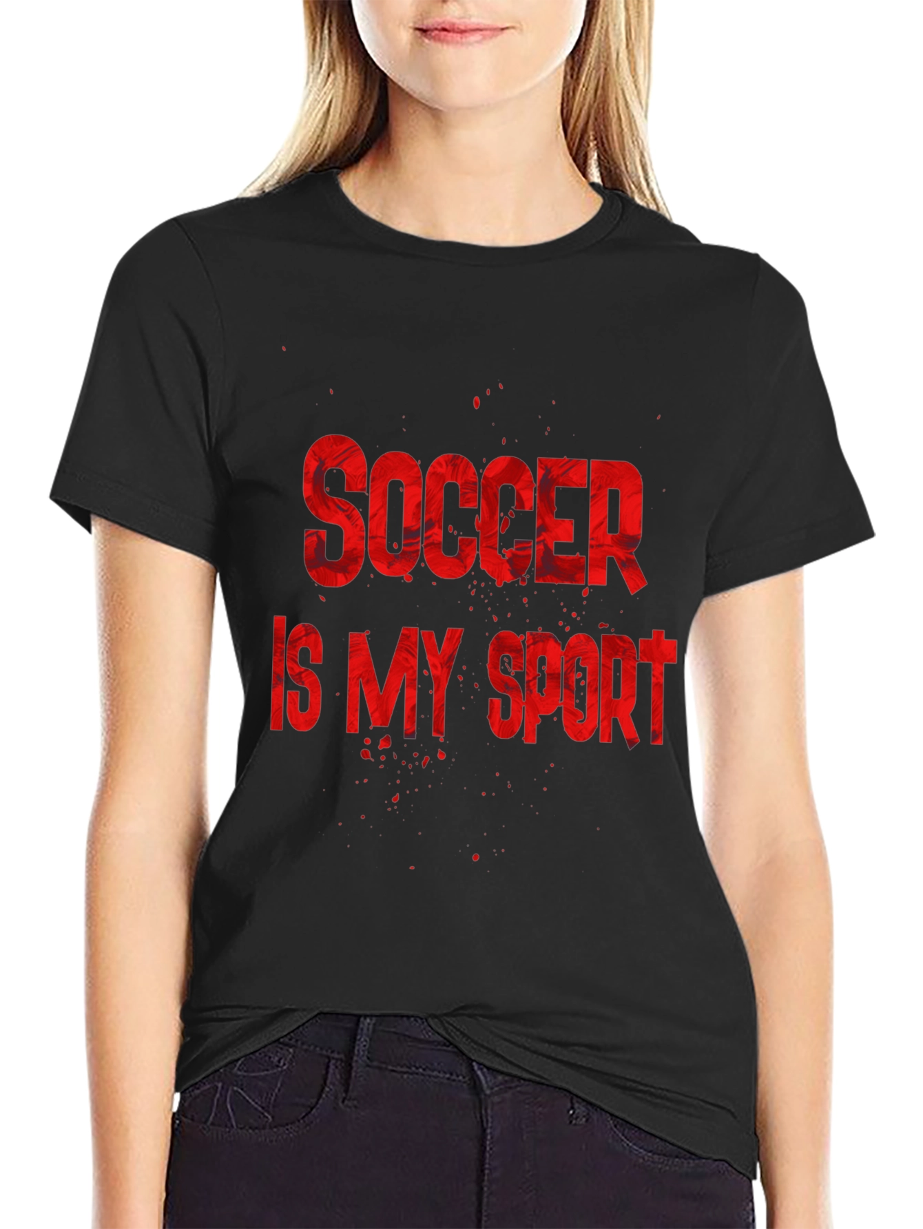 Black Soccer Is My Sport T-Shirt view 2