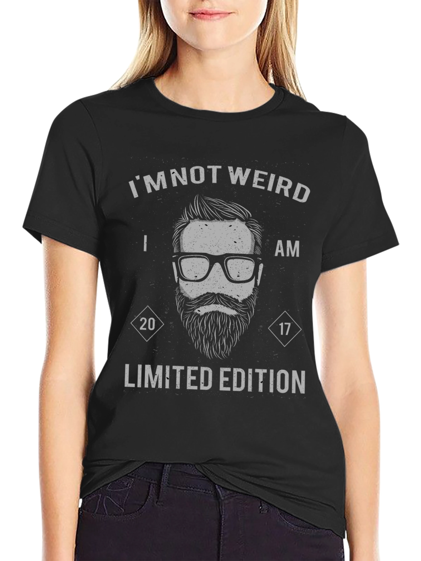 Black I'm Not Weird Limited Edition Graphic Tee view 2