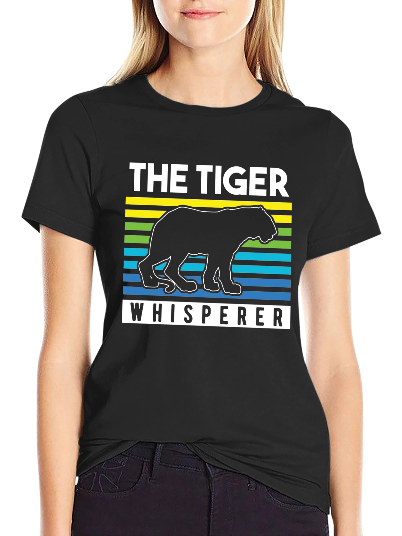 Black The Tiger Whisperer Graphic T-Shirt view 2