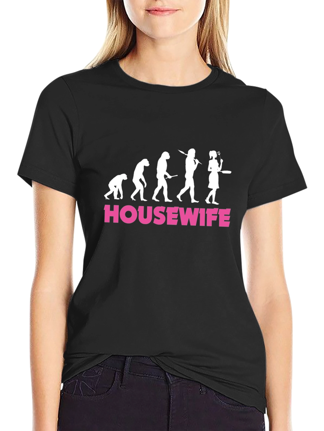 Black Housewife Evolution Graphic Tee - Funny Women's T-Shirt view 2