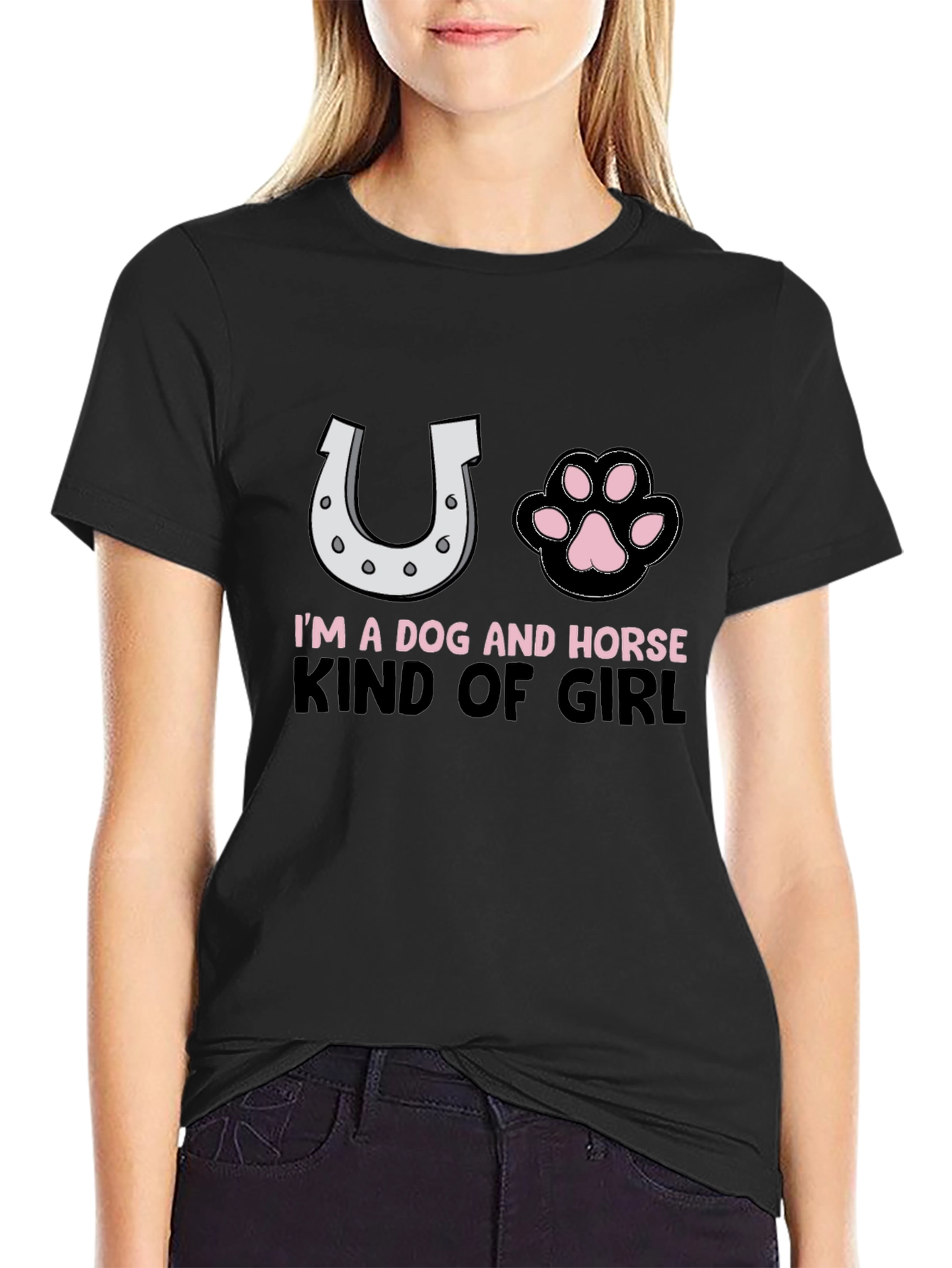 Black Dog and Horse Kind of Girl Graphic Tee view 2
