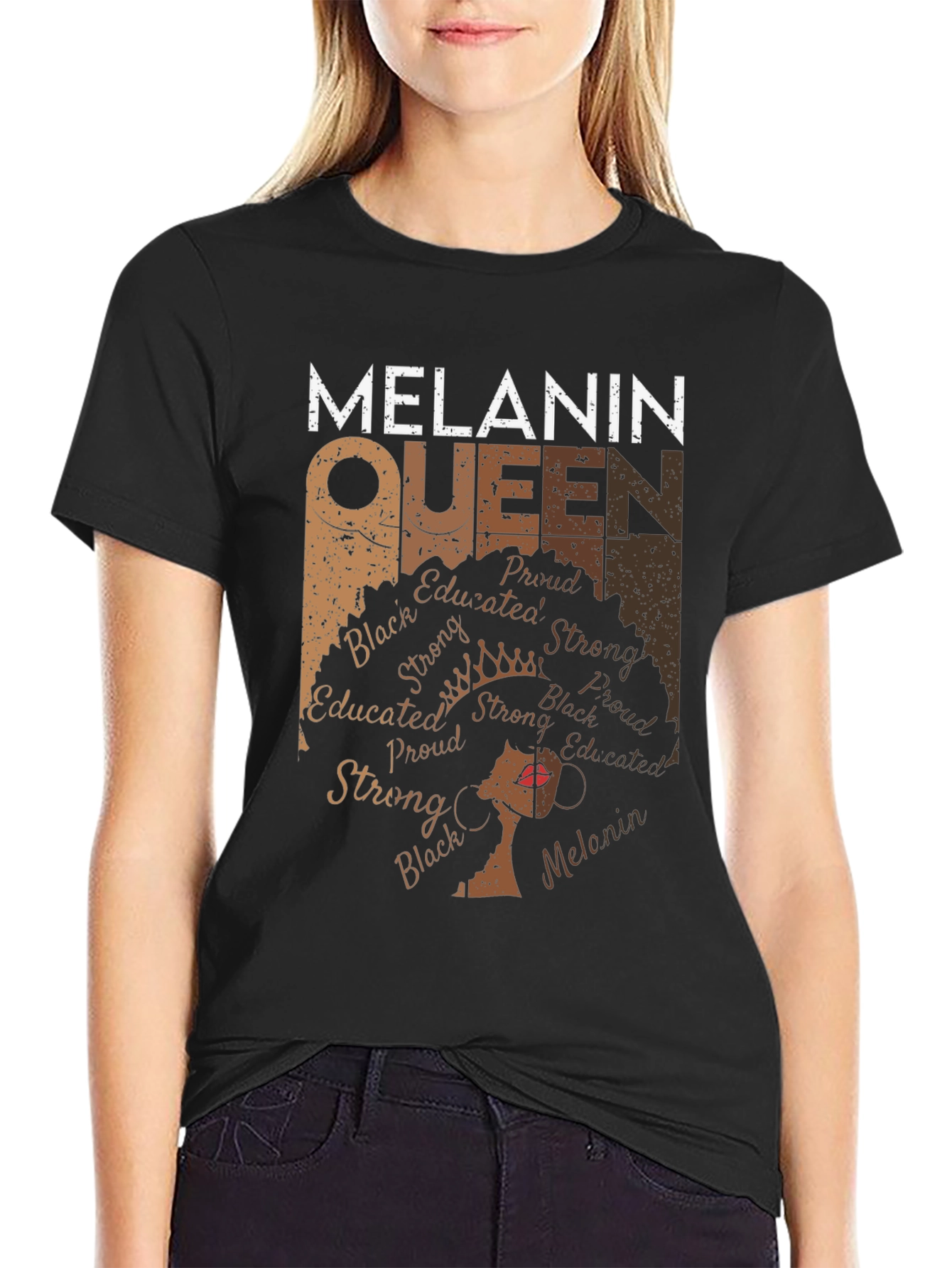 Melanin Queen Graphic T-Shirt - Black Pride - 2