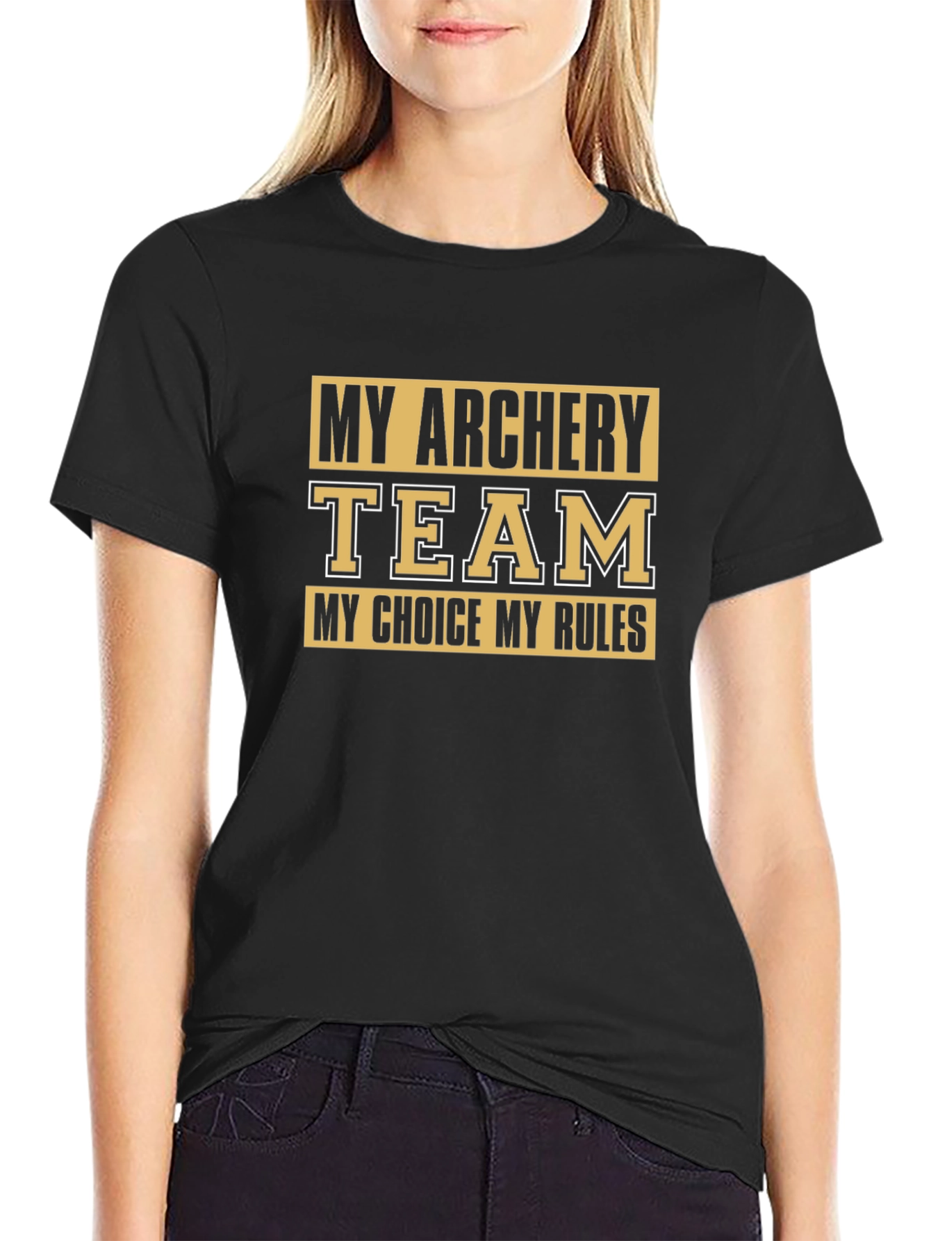 Black Archery Team T-Shirt - Choice, Rules view 2