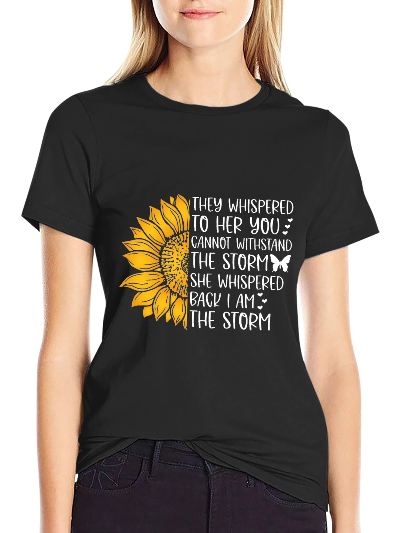 Black Sunflower 'I am the Storm' Graphic Tee - Black view 2