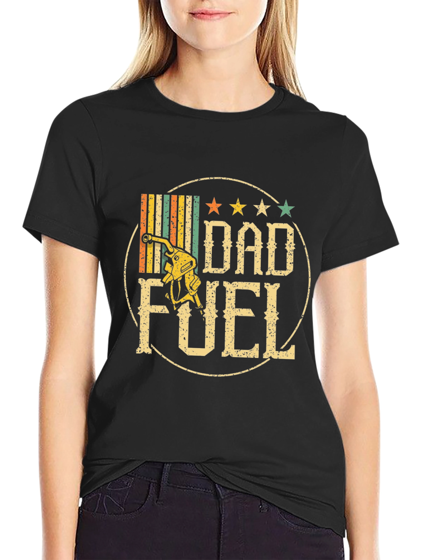 Black Dad Fuel Graphic Tee - Father's Day Gift view 2