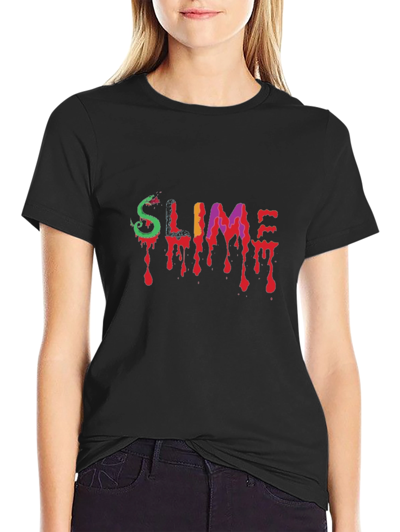 Black Slime Graphic Tee - Dripping Style view 2