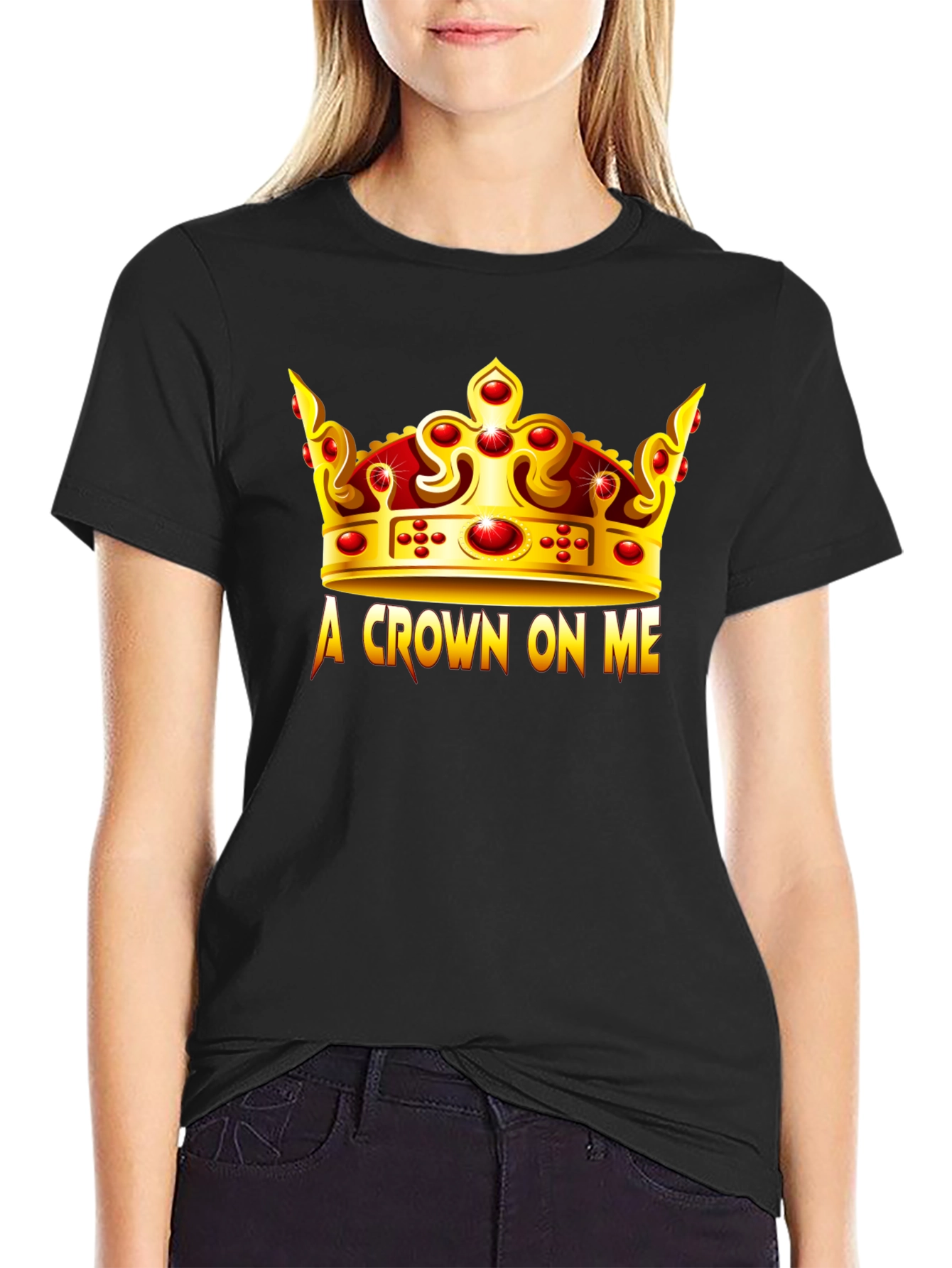 Black A Crown On Me Black T-Shirt view 2