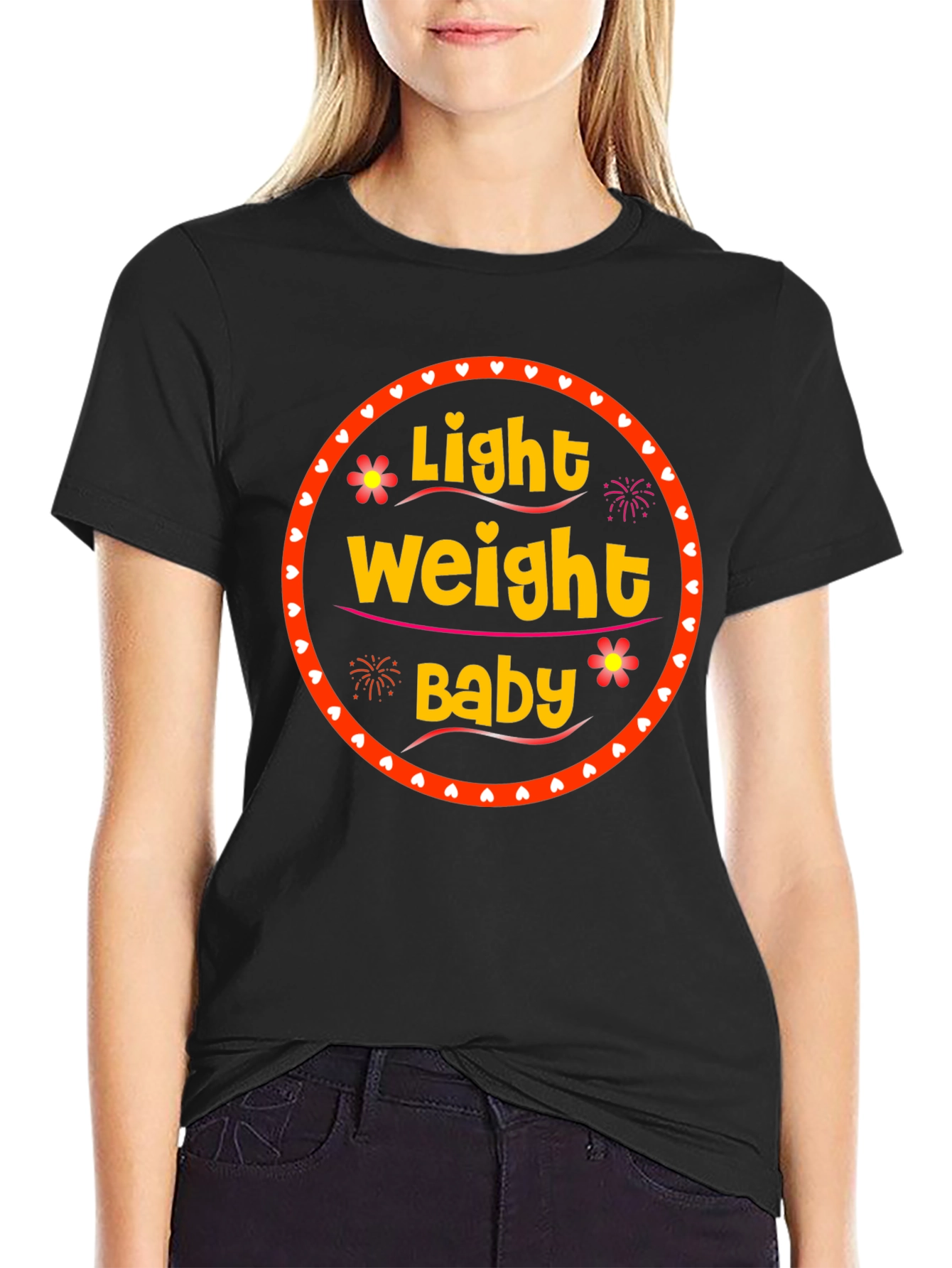 Black Light Weight Baby Graphic Tee view 2