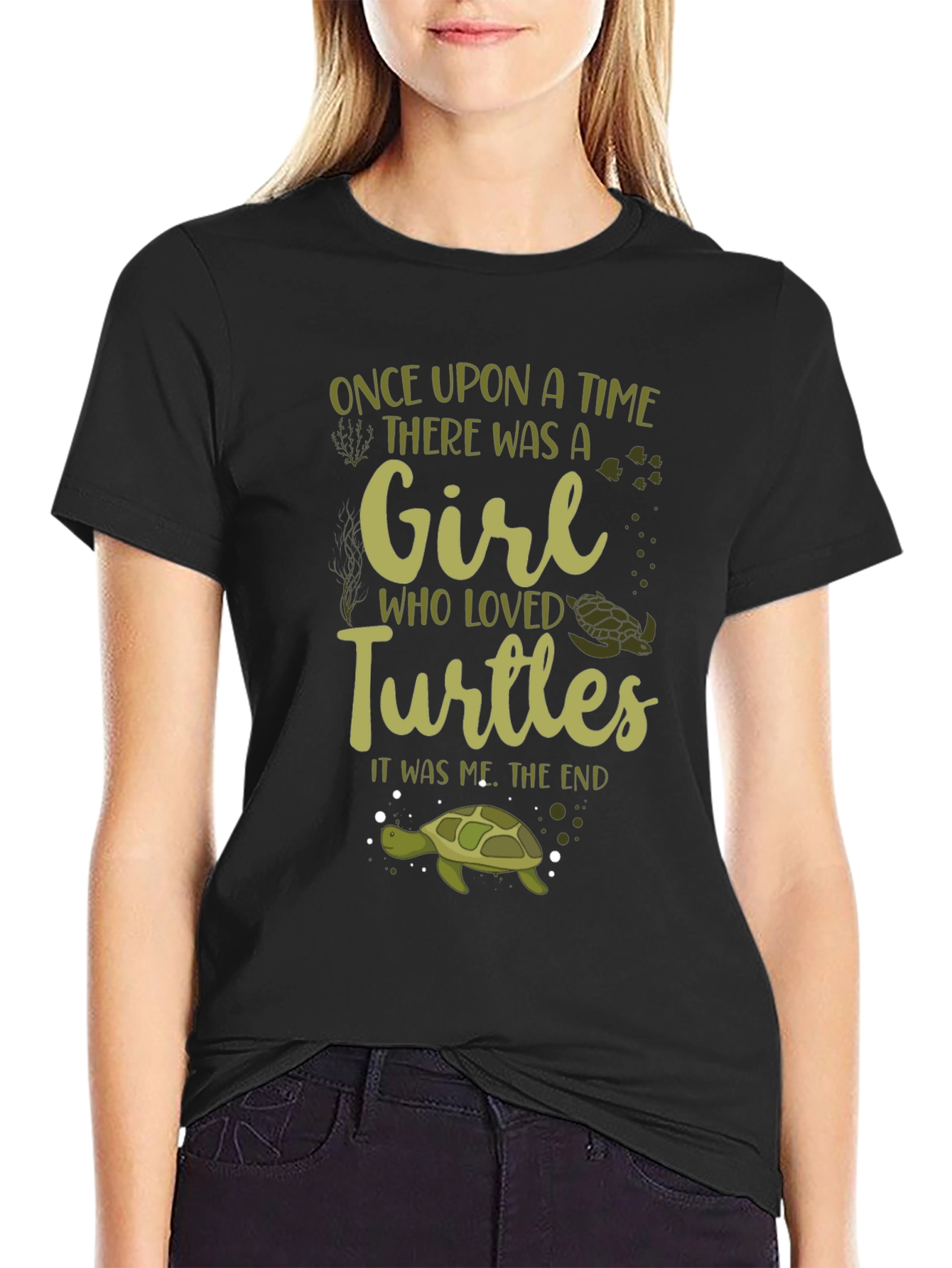 Black Girl Who Loved Turtles T-Shirt view 2