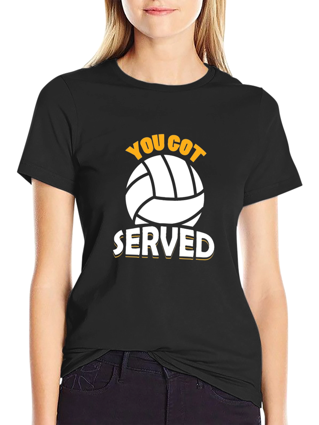 Black You Got Served Volleyball T-Shirt - Black view 2