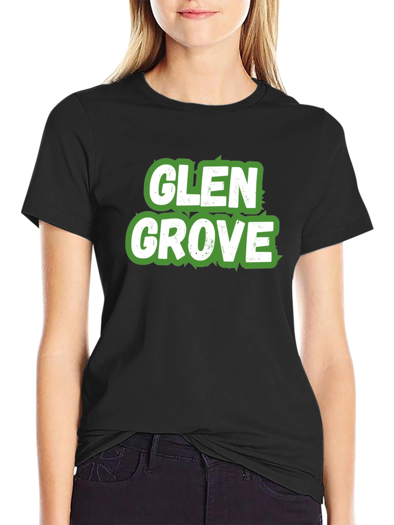 Black Glen Grove Graphic Tee - Classic Crew Neck view 2