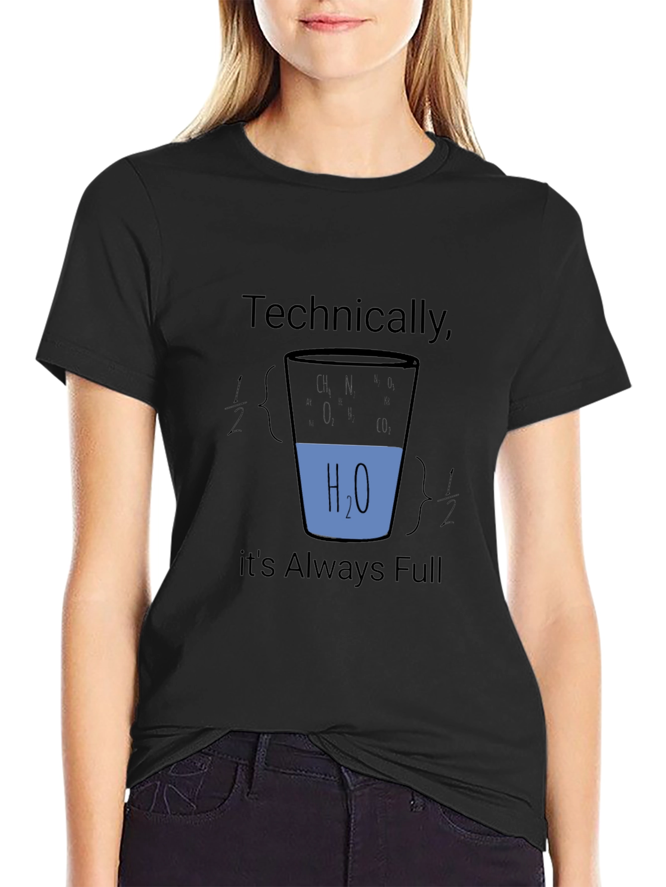 Black Technically Always Full Science T-Shirt view 2