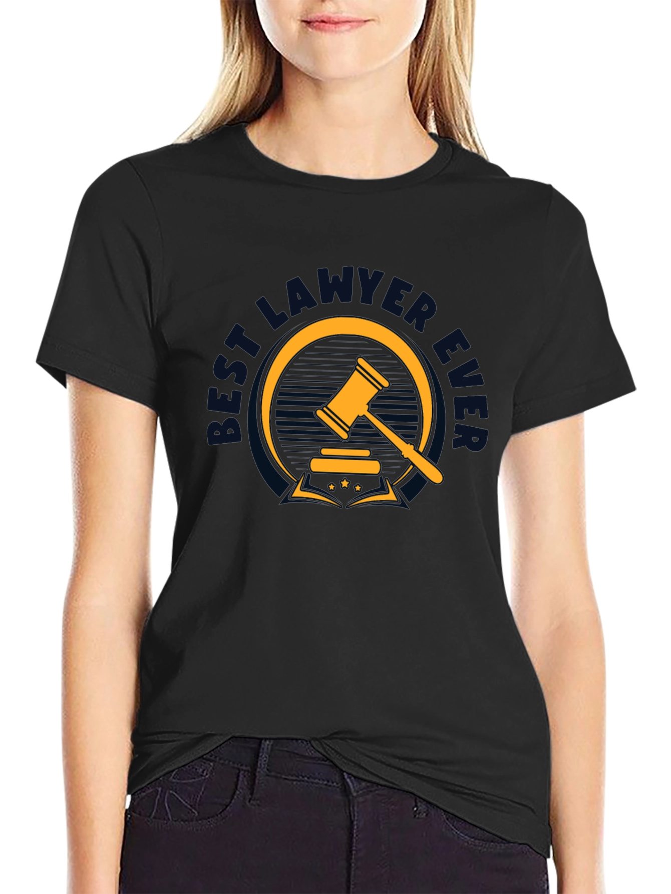 Best Lawyer Ever Graphic Tee - Black Cotton T-Shirt - 2