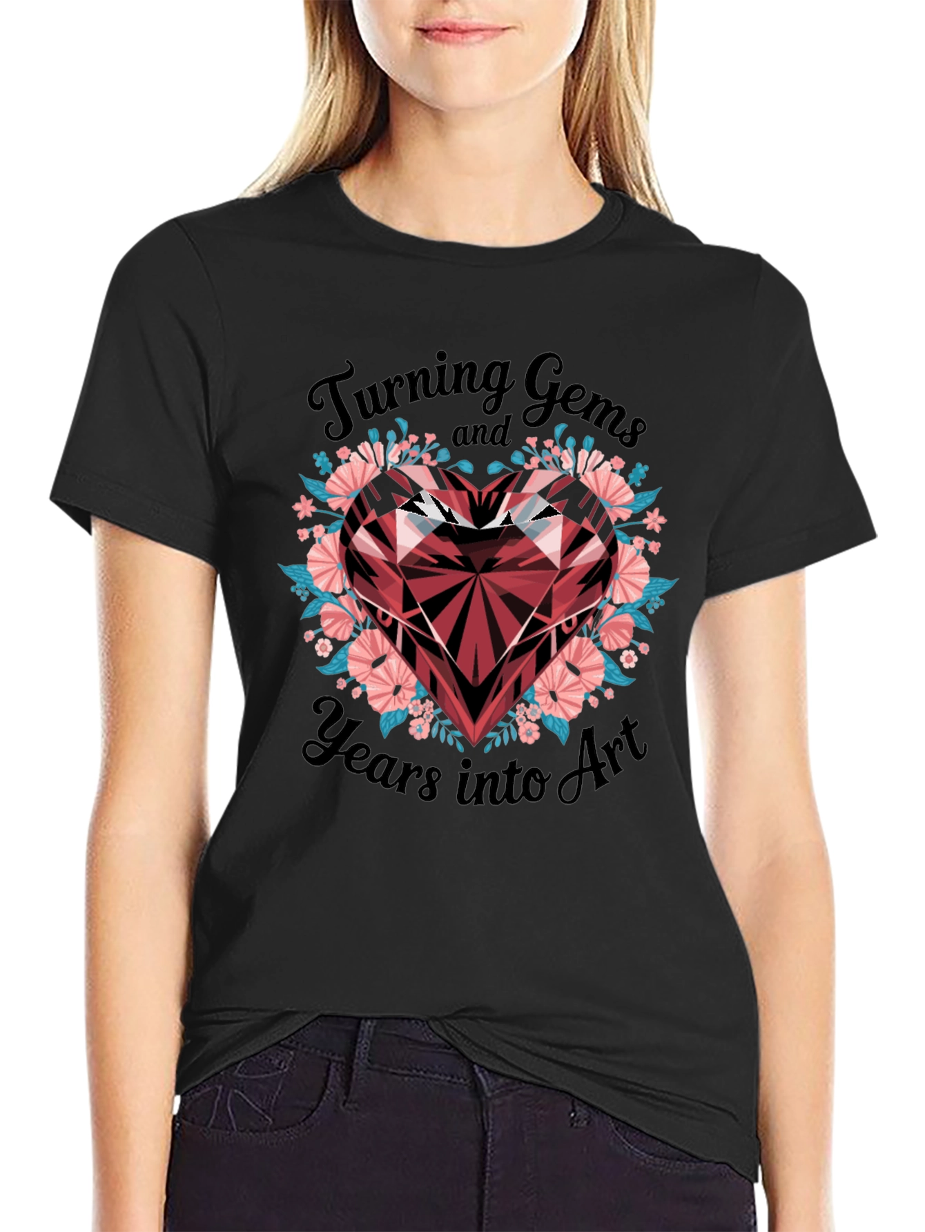 Black Turning Gems Into Art T-Shirt view 2