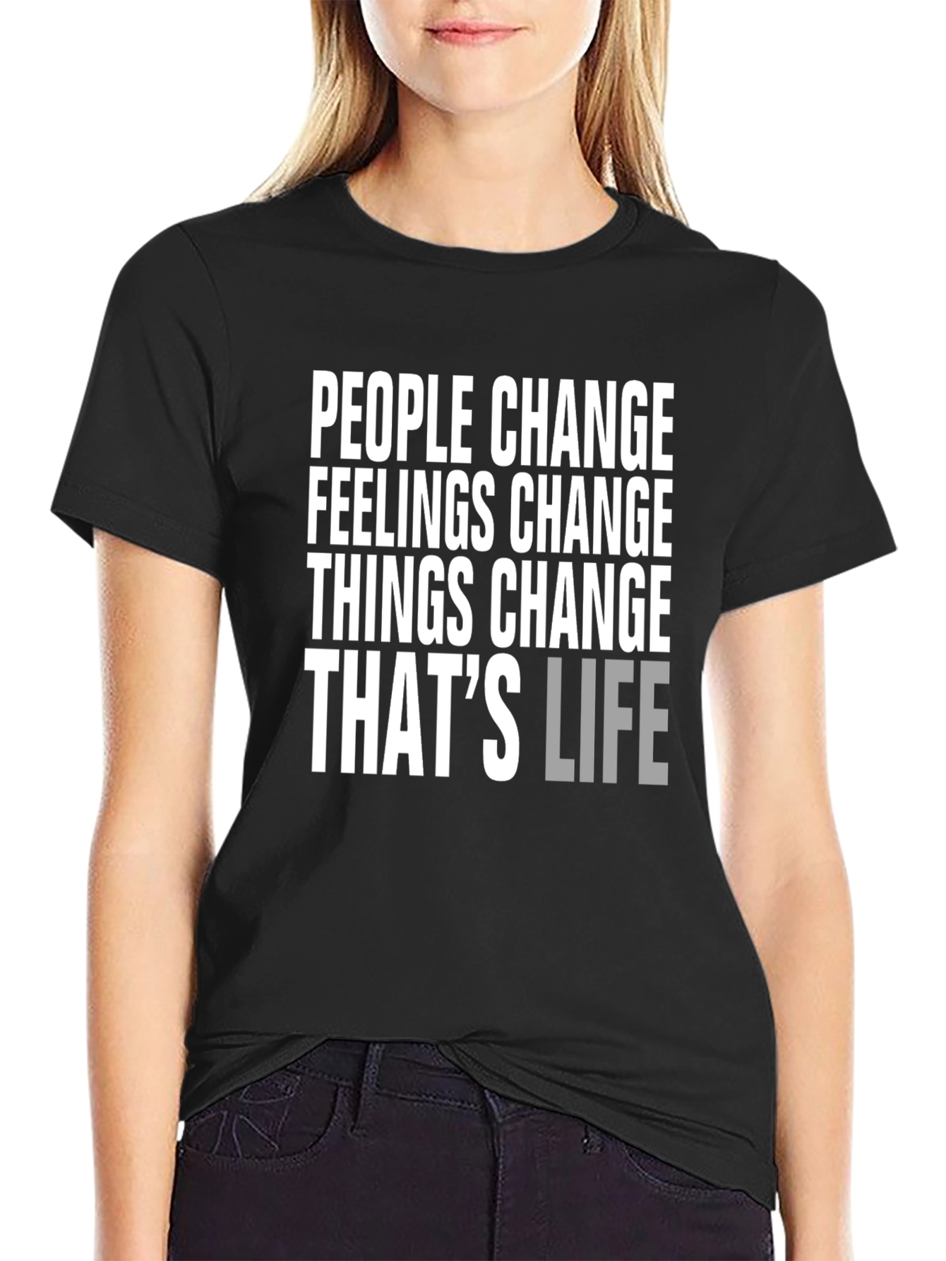 Black People Change Graphic T-Shirt view 2