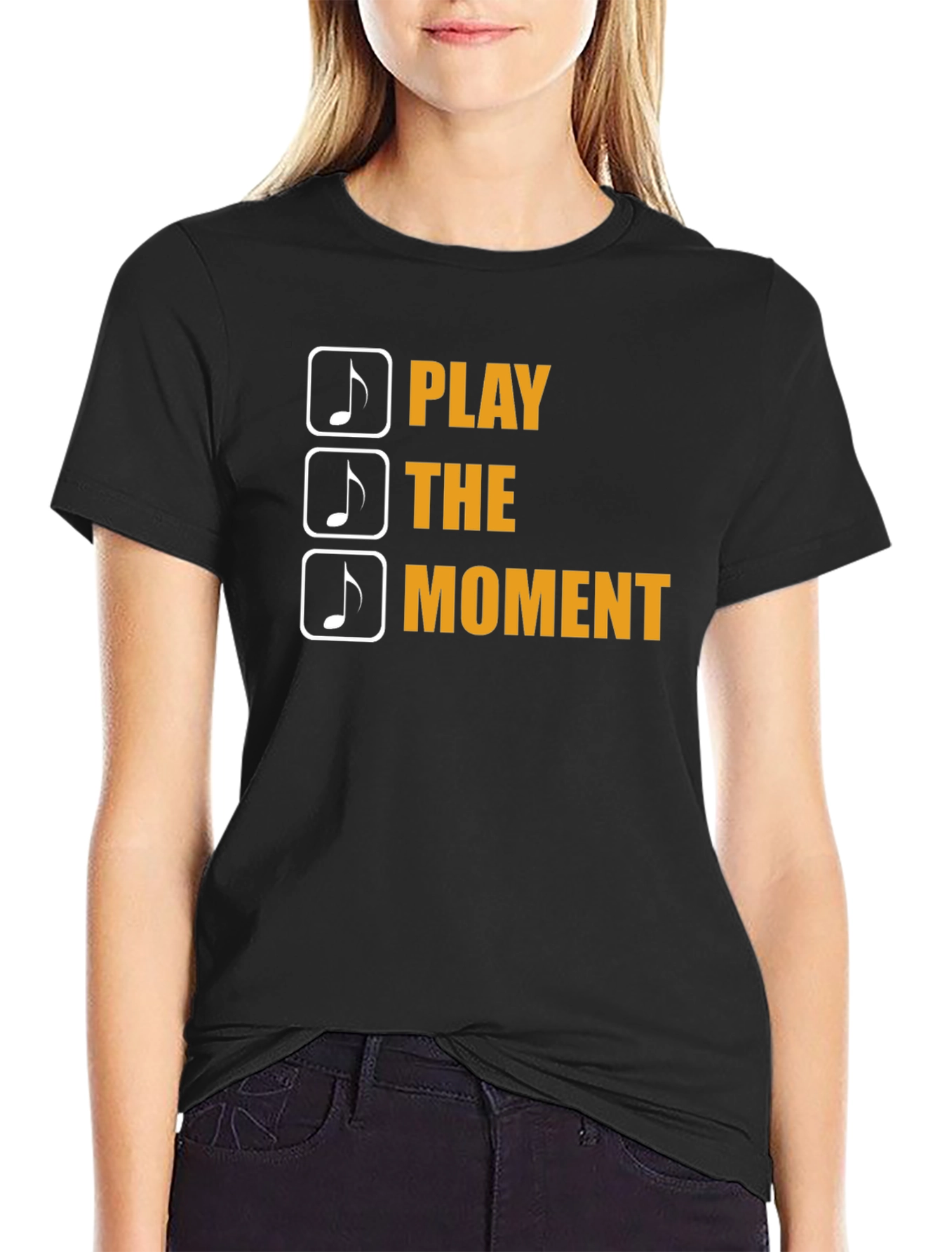 Black Play the Moment Black Graphic Tee view 2