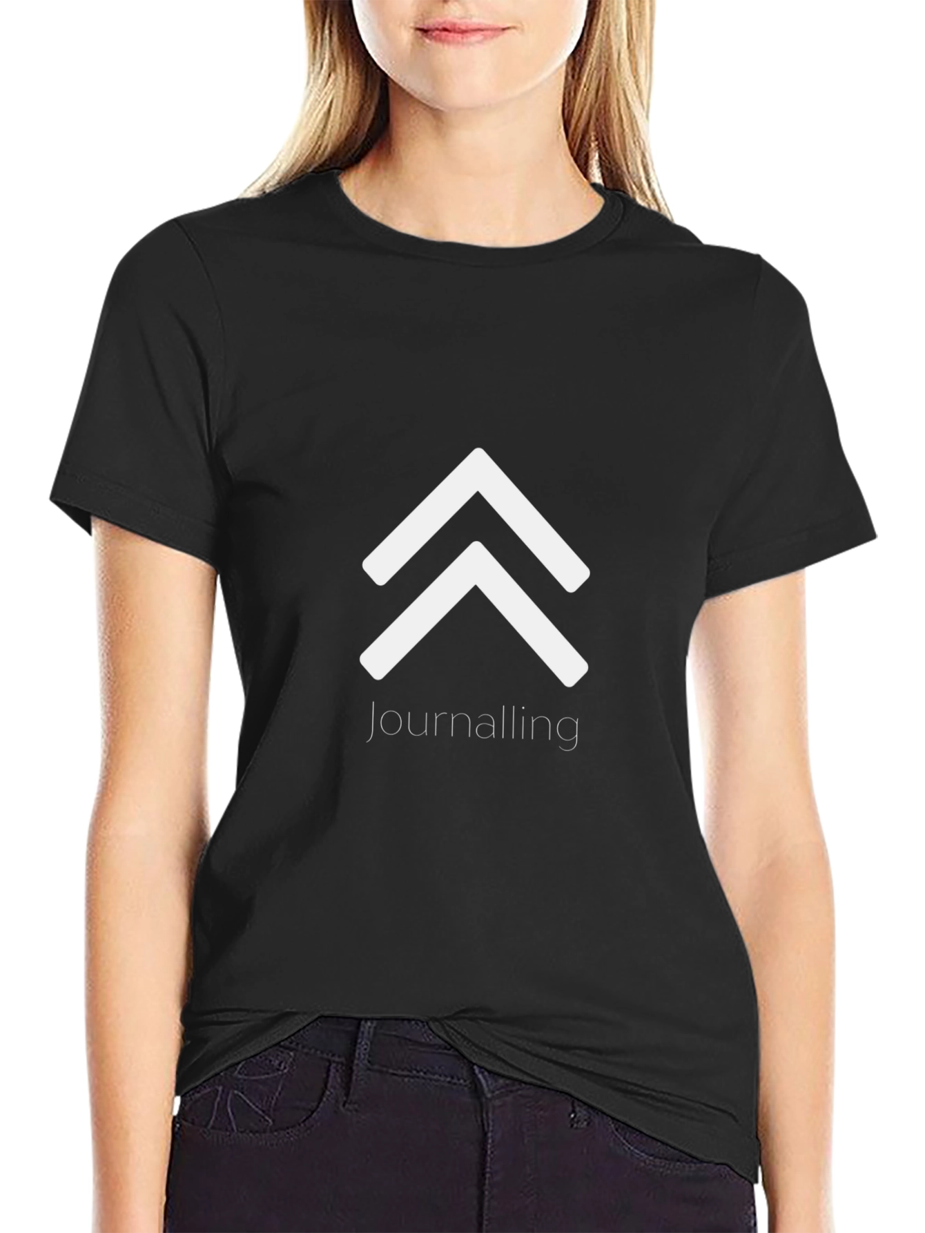 Black Journaling Arrows Graphic Tee - Black view 2