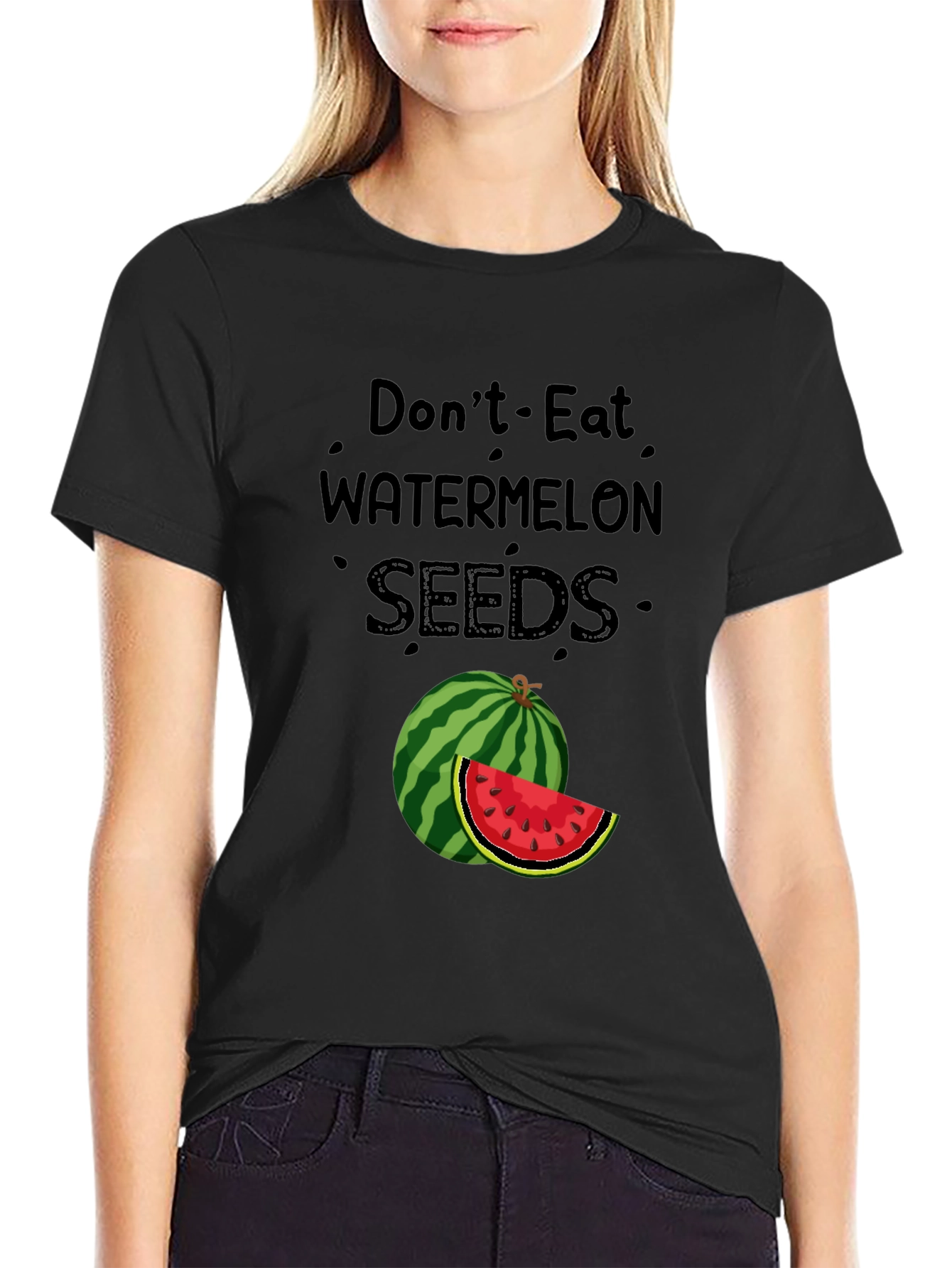 Black Don't Eat Watermelon Seeds T-Shirt view 2