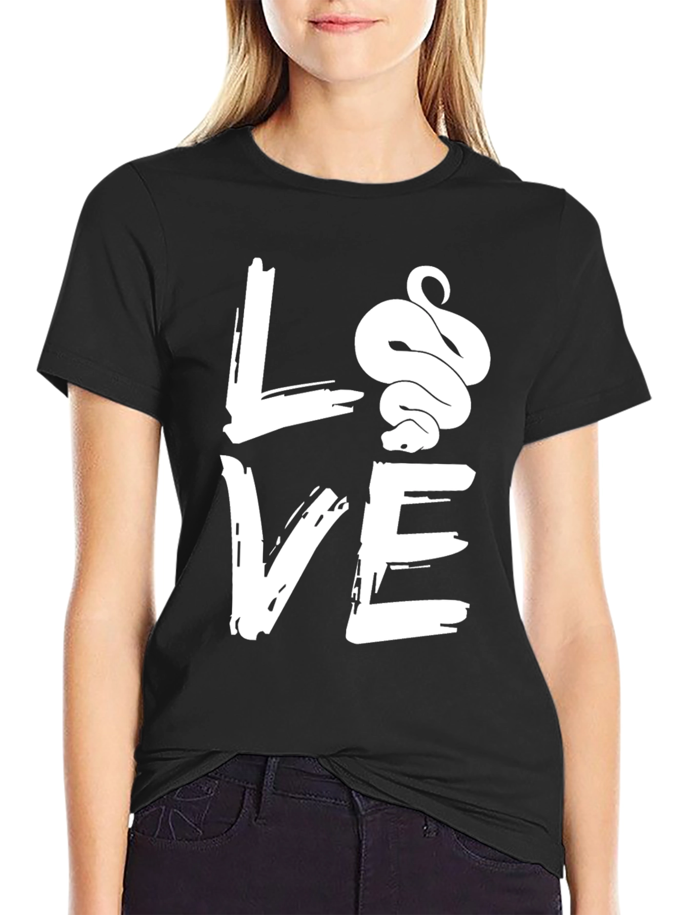 Black Snake Lover T-Shirt - Reptile Pet Owner Tee view 2