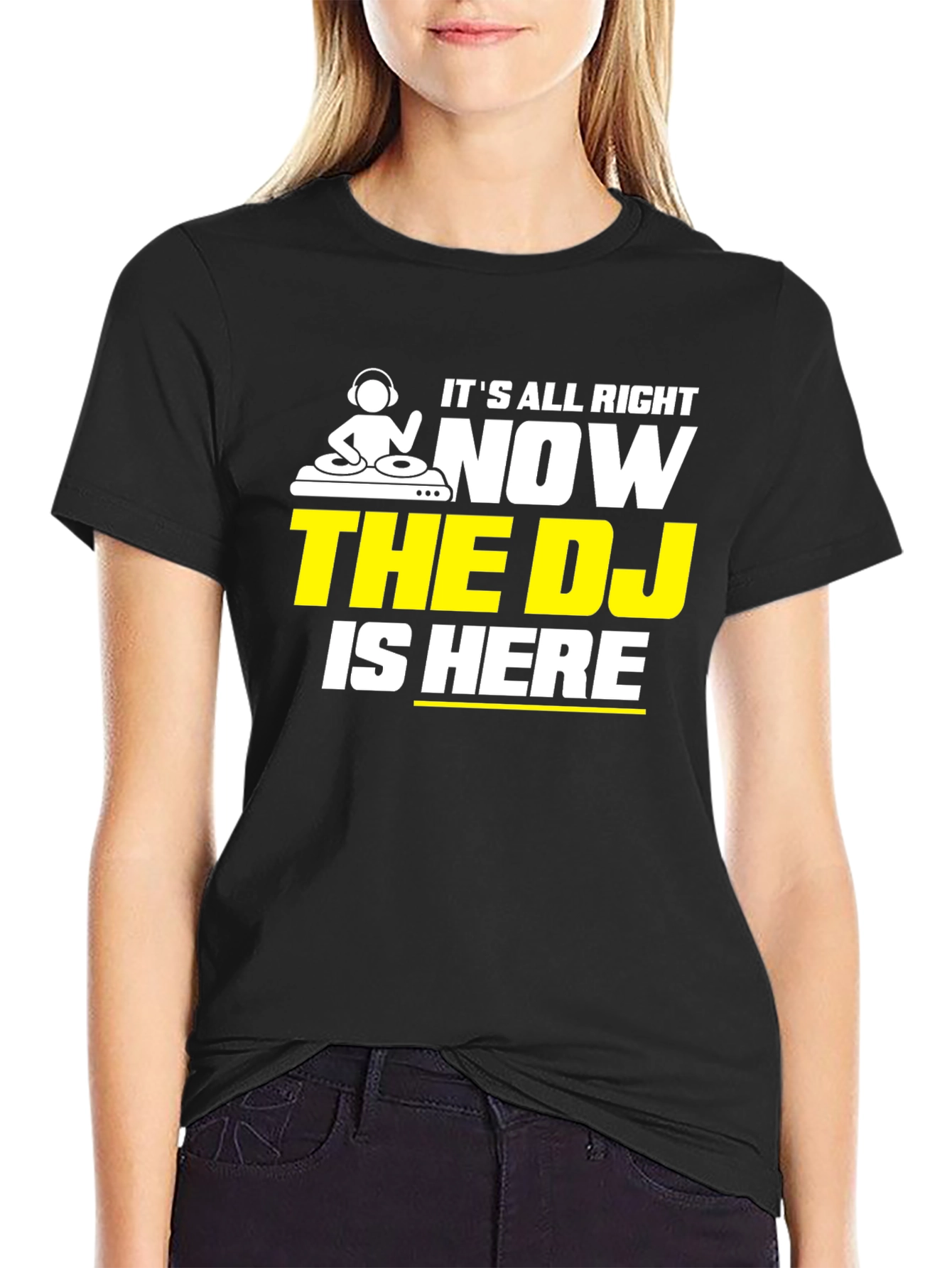 Black DJ Is Here T-Shirt - Music Lover Tee view 2