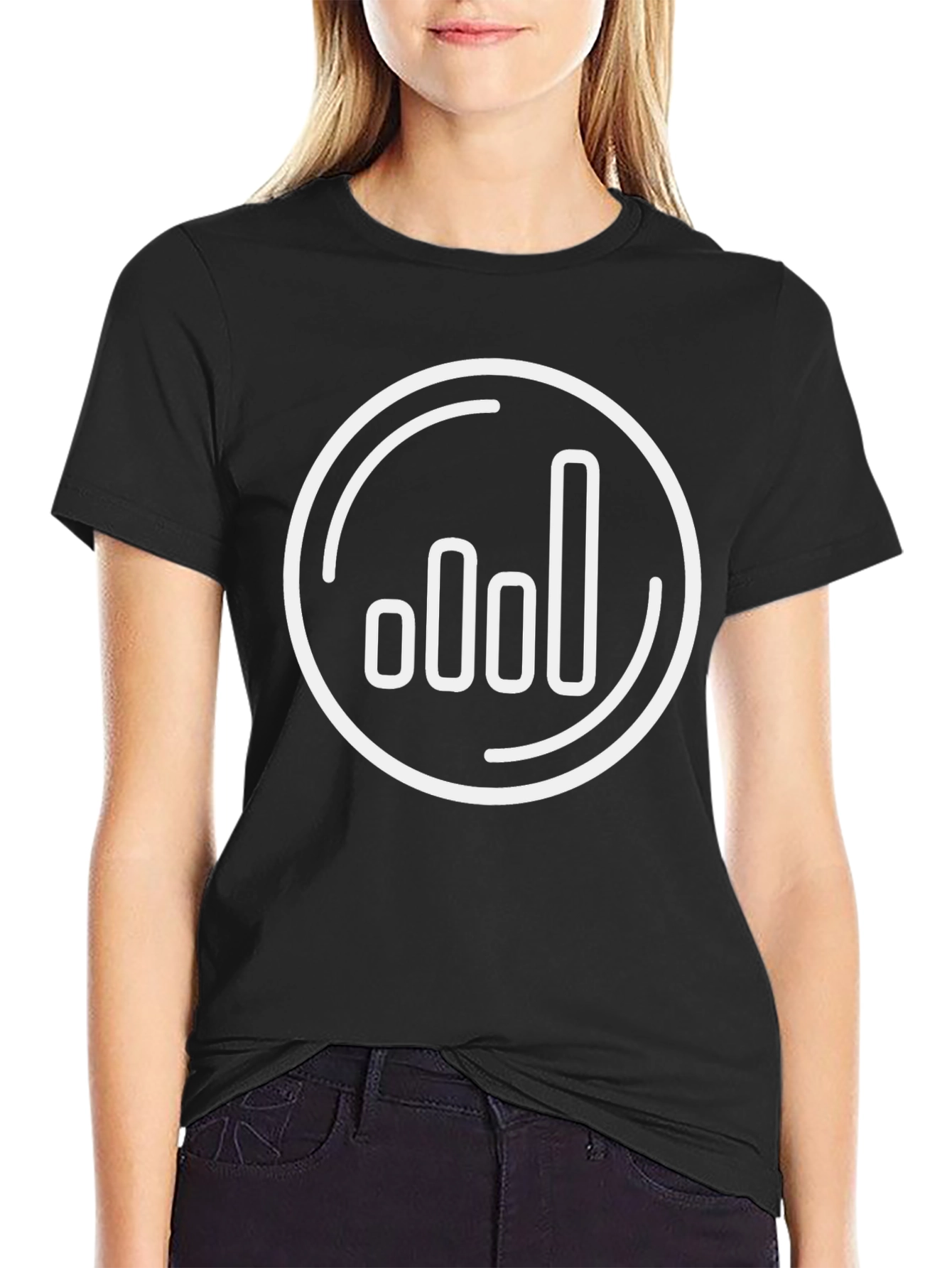Black Signal Strength Graphic Tee - Black Casual Shirt view 2