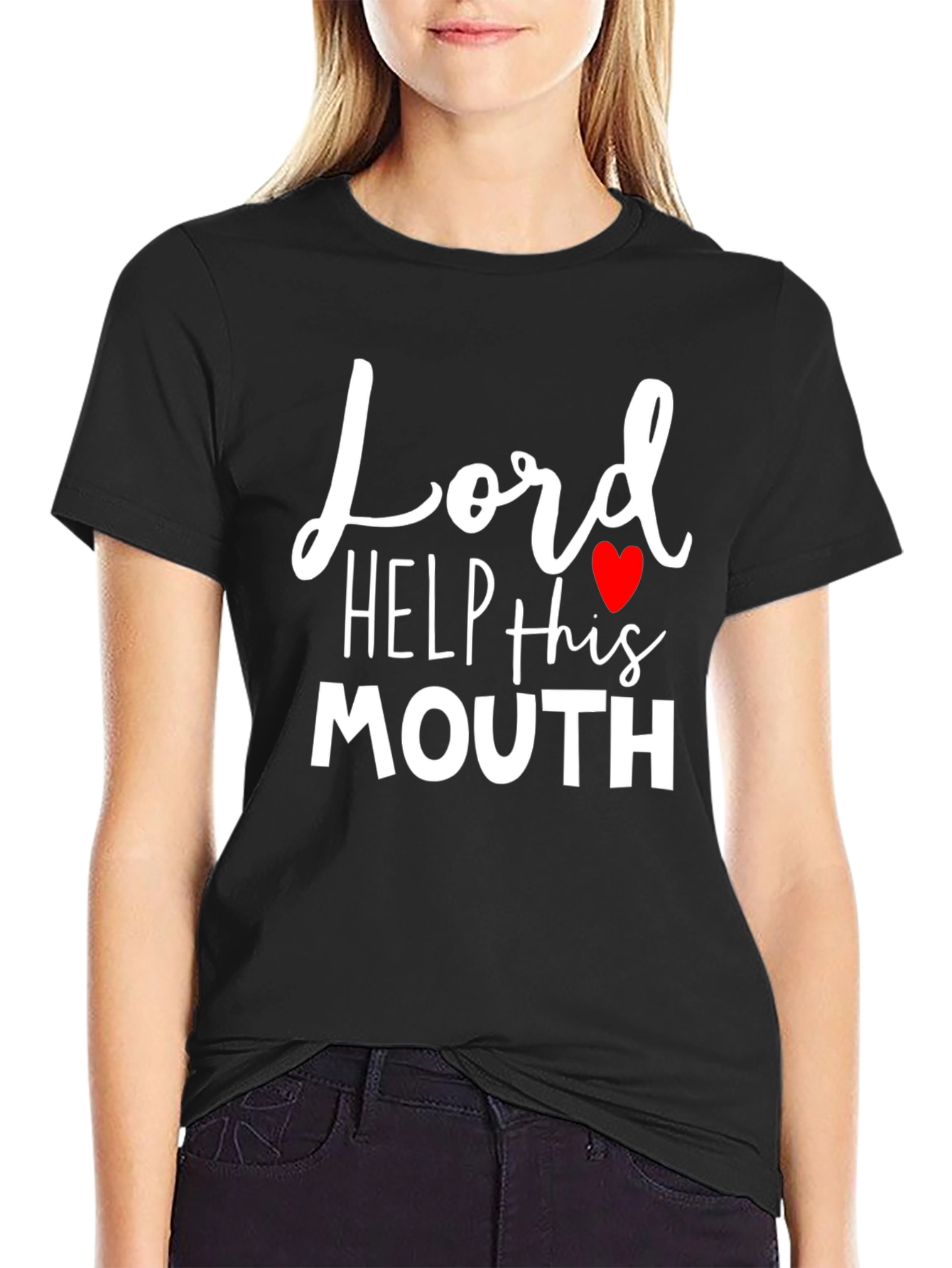 Black Lord Help This Mouth Graphic Tee view 2
