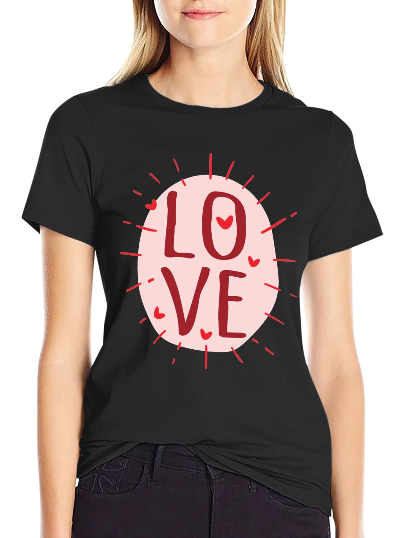 Black Love Graphic Tee - Valentine's Day Gift view 2