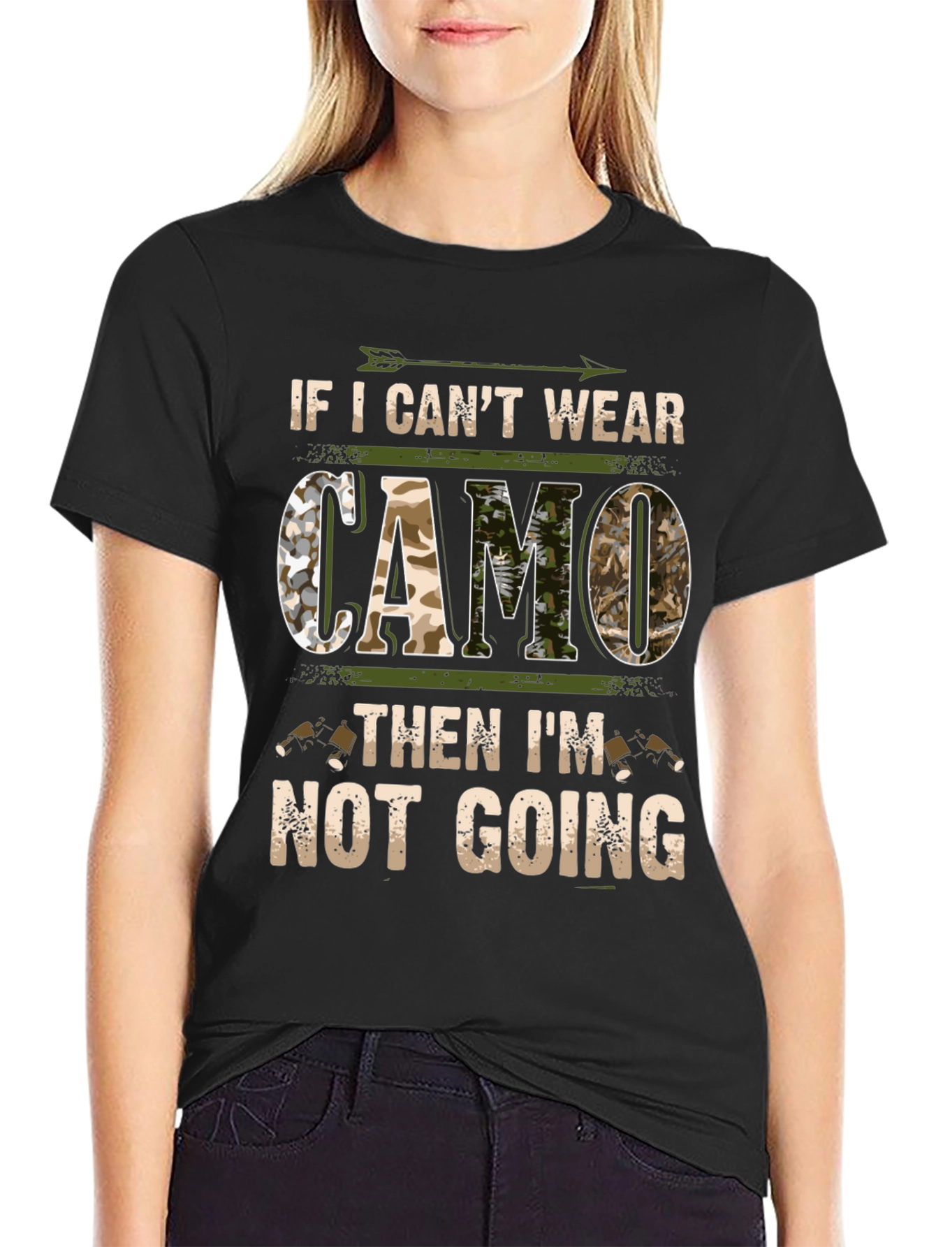 Black Camo Lover Tee: If I Can't Wear Camo... view 2