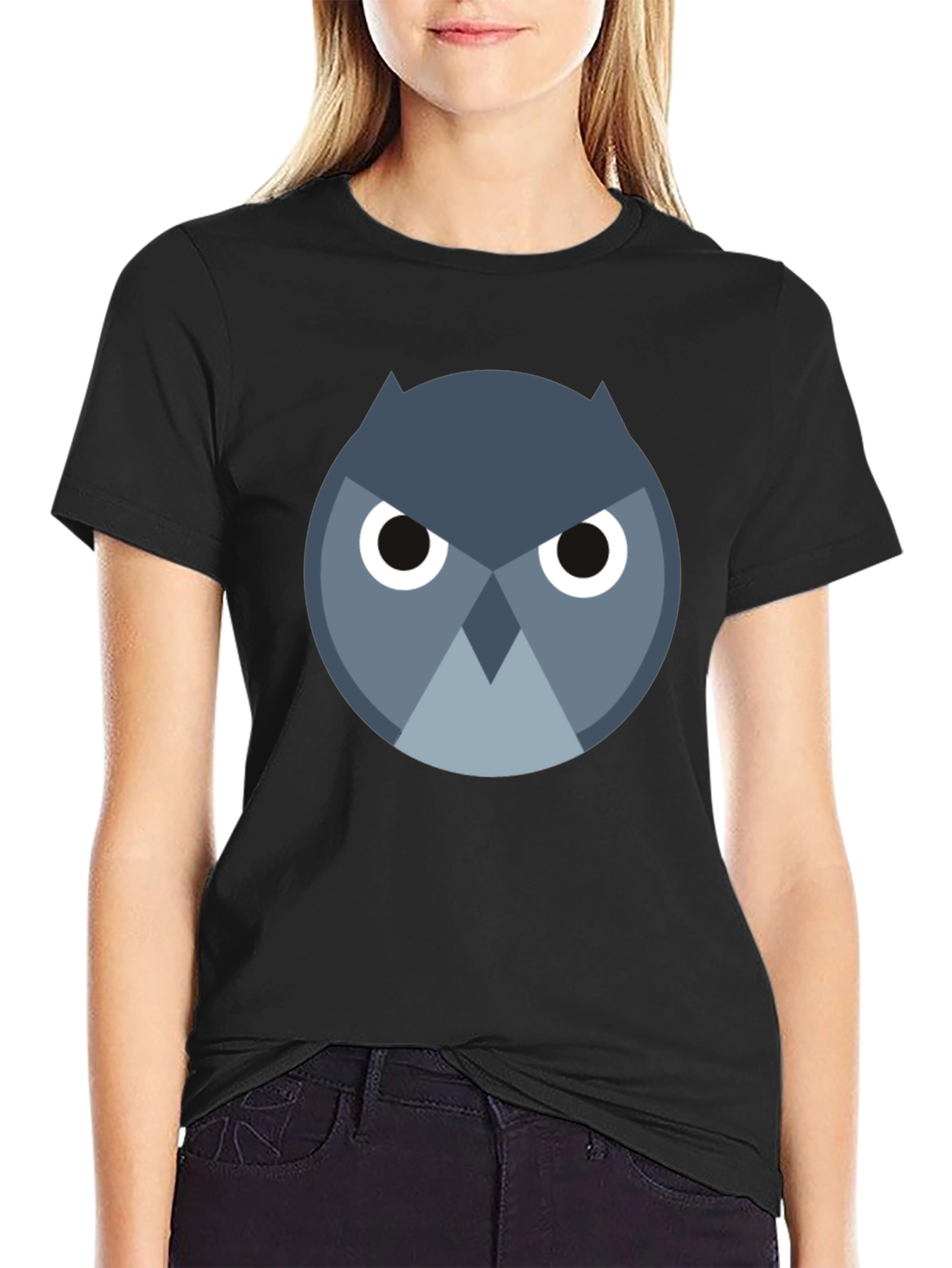 Black Owl Graphic T-Shirt - Men's Black Tee view 2