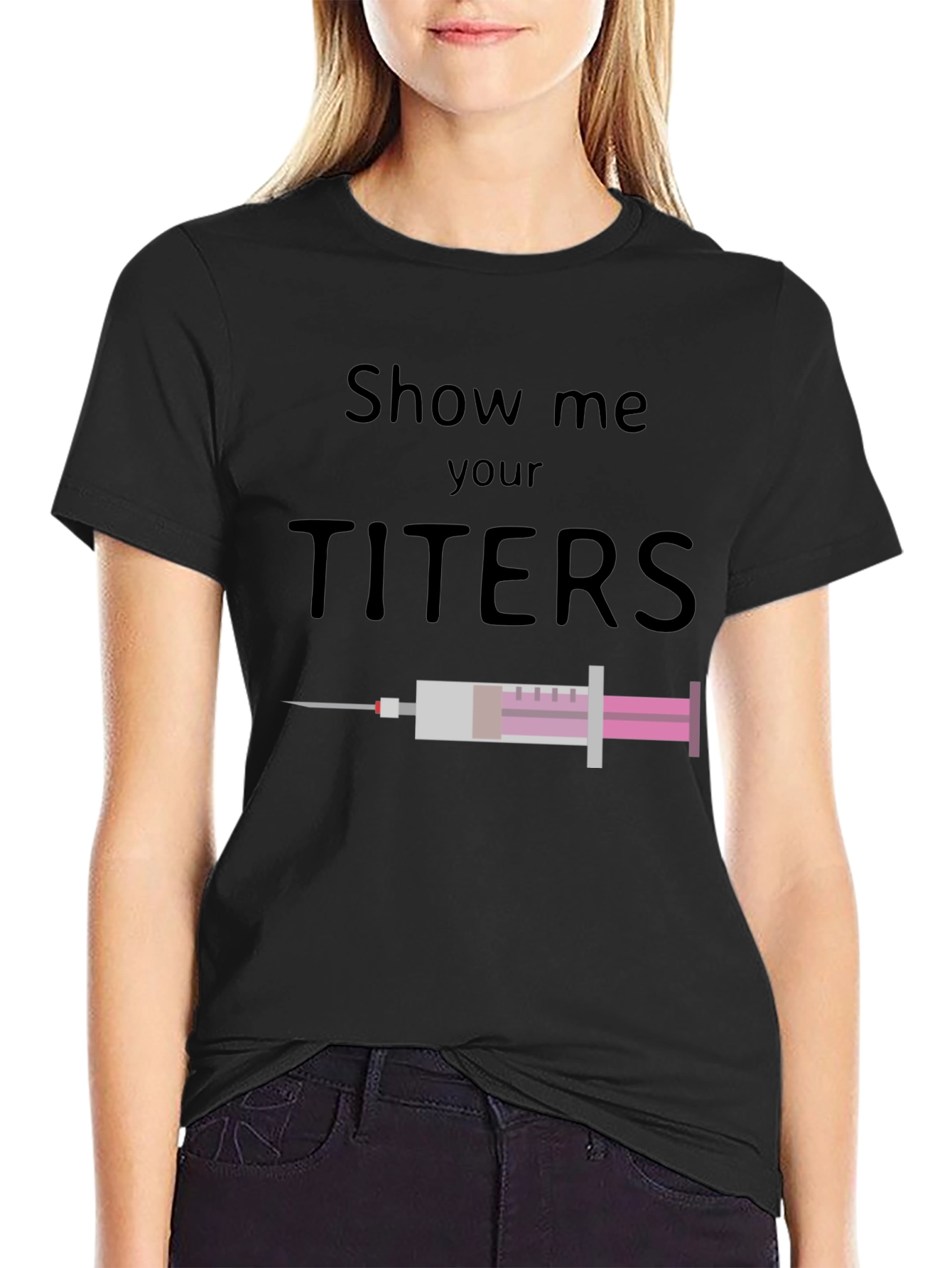 Black Show Me Your Titers Graphic Tee view 2