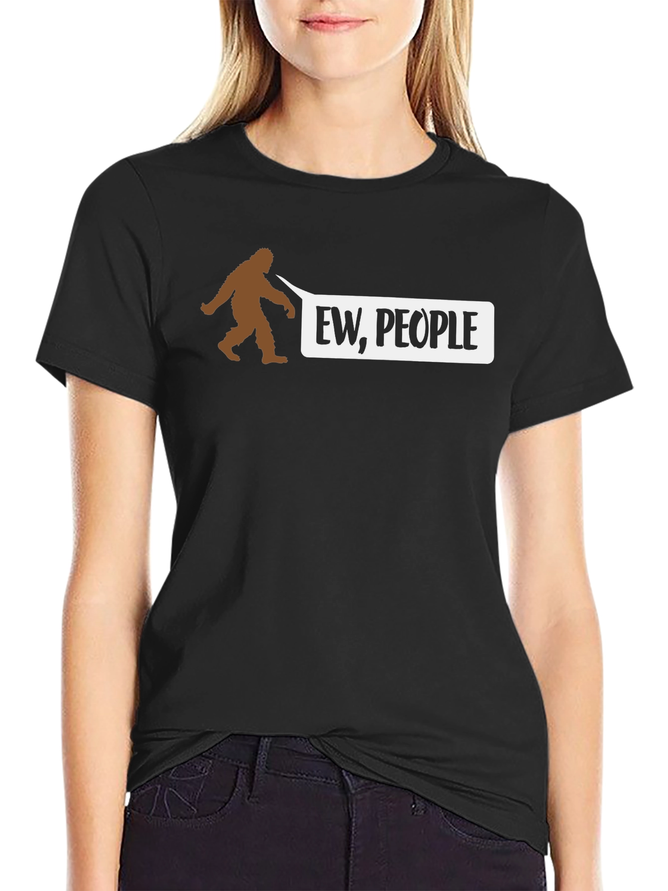 Black Ew, People Bigfoot Graphic Tee view 2