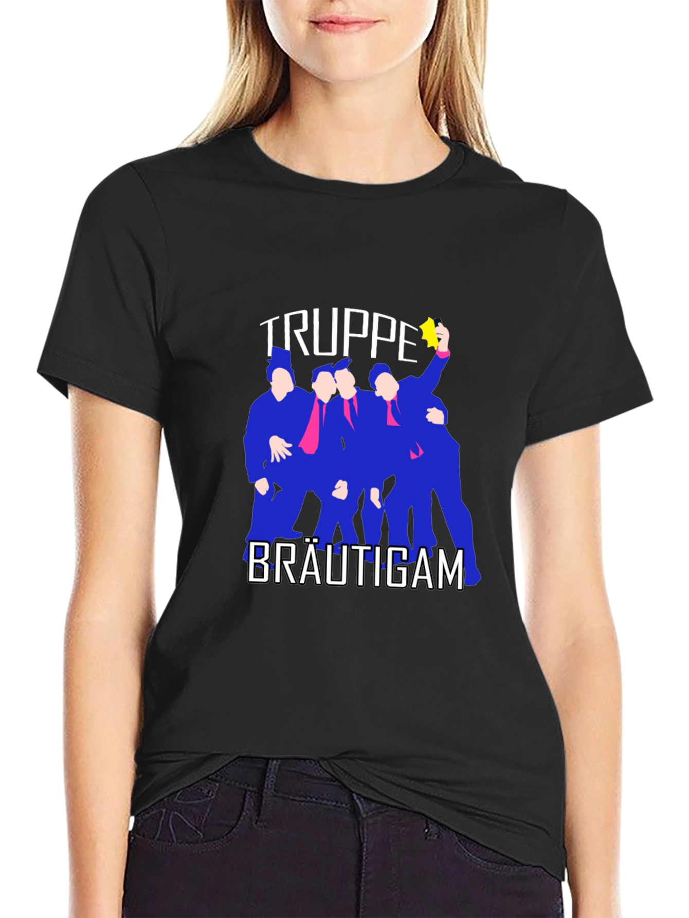 Black Bridegroom Squad T-Shirt - Party Apparel view 2