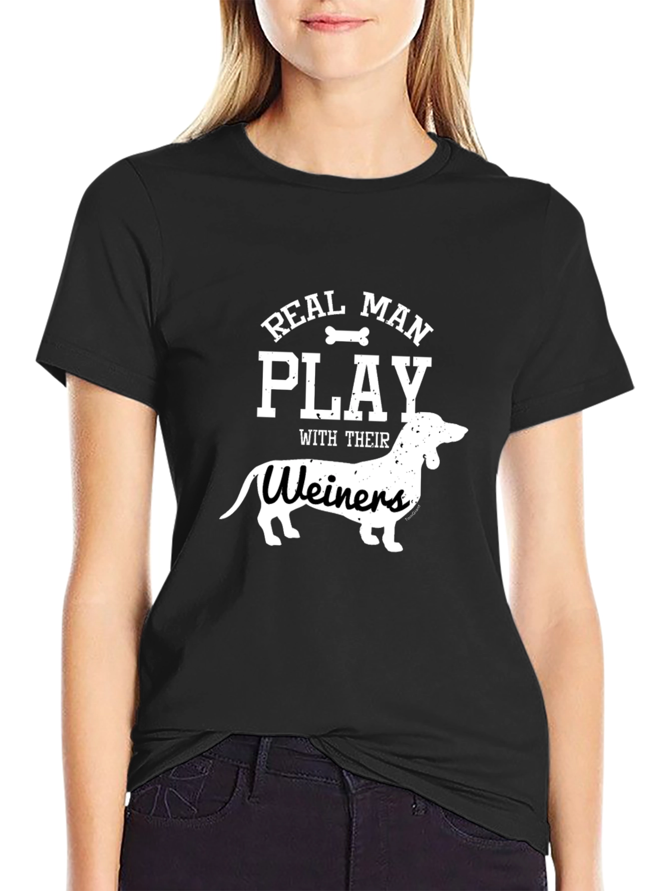 Black Real Man Play With Their Weiners Graphic T-Shirt view 2