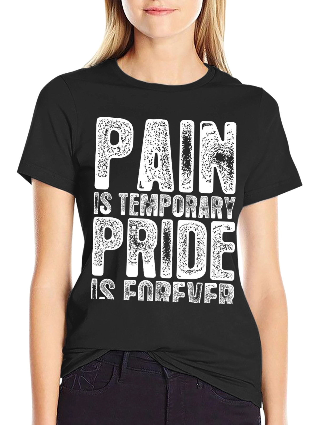 Black Pain is Temporary Pride is Forever T-Shirt view 2