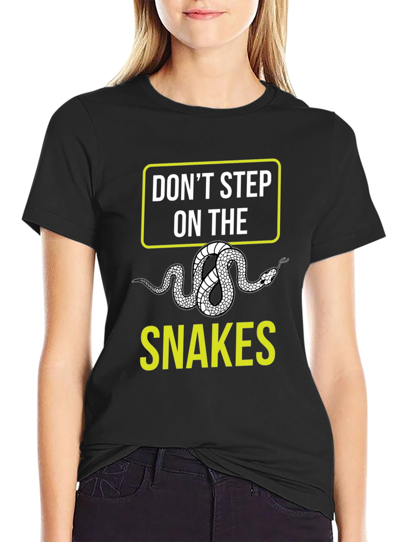 Black Don't Step on the Snakes Graphic T-Shirt view 2
