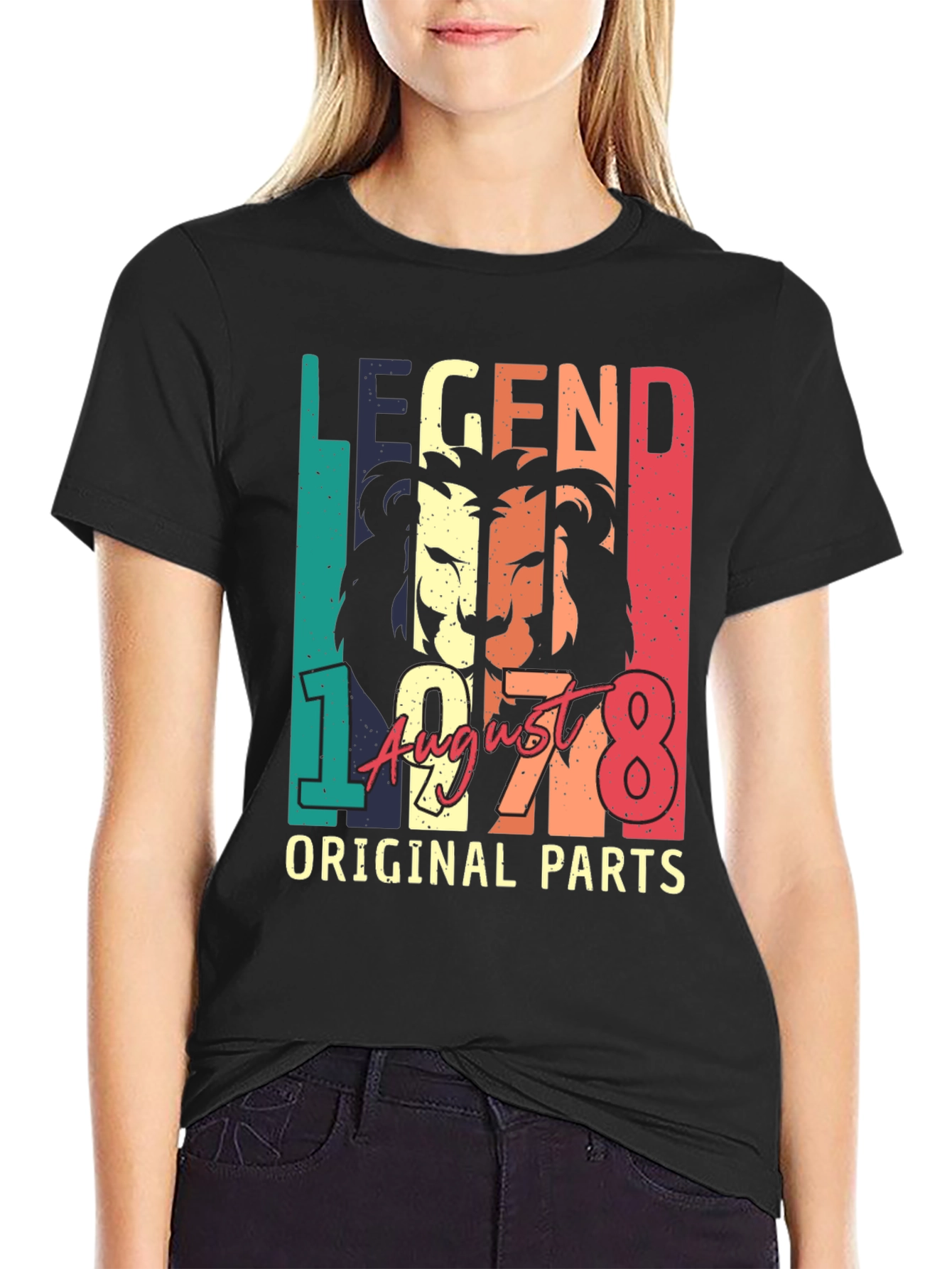 Black Legend Since August 1978 Lion Graphic T-Shirt view 2