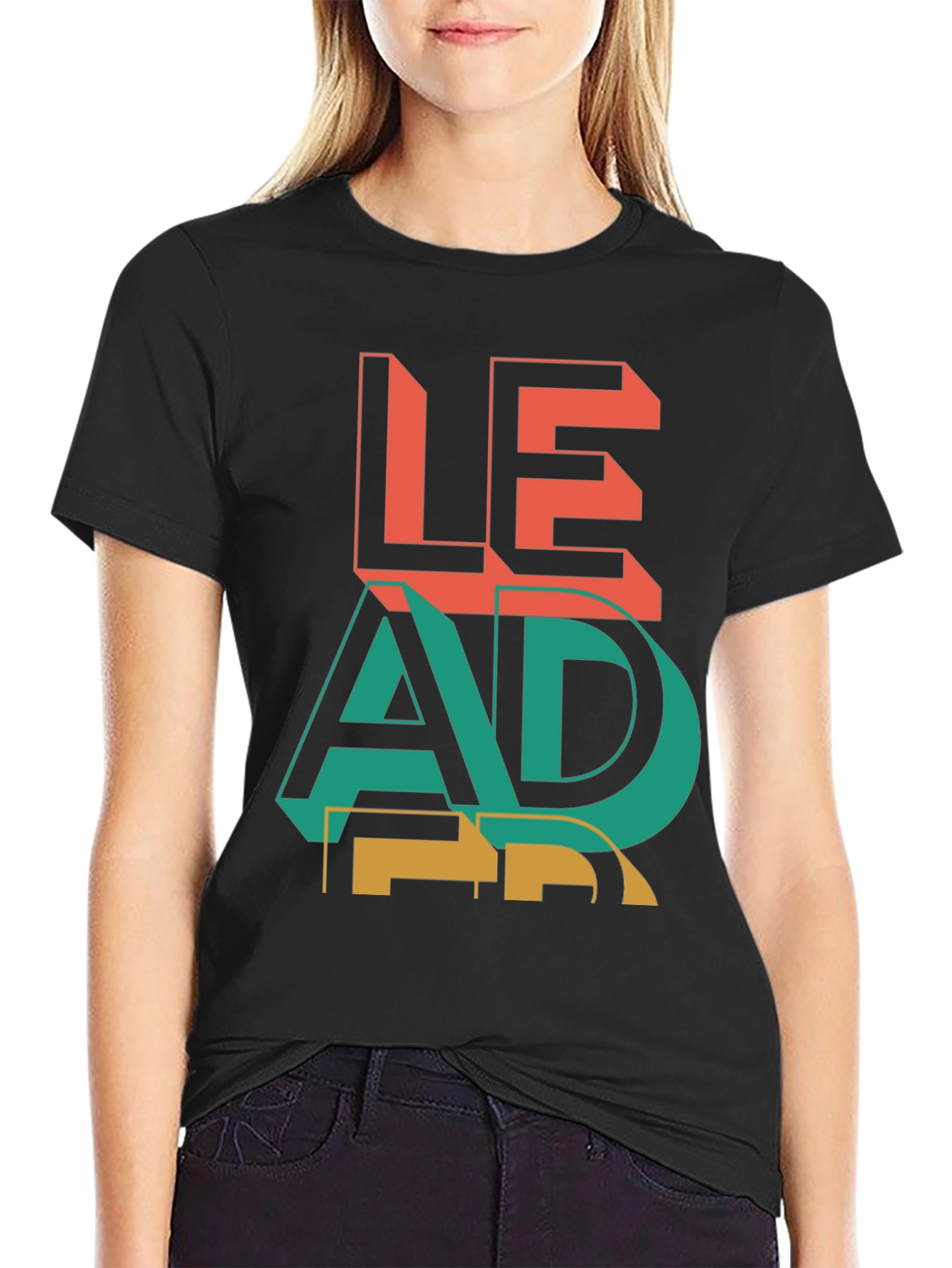 Black Bold Graphic Tee - LEAD view 2
