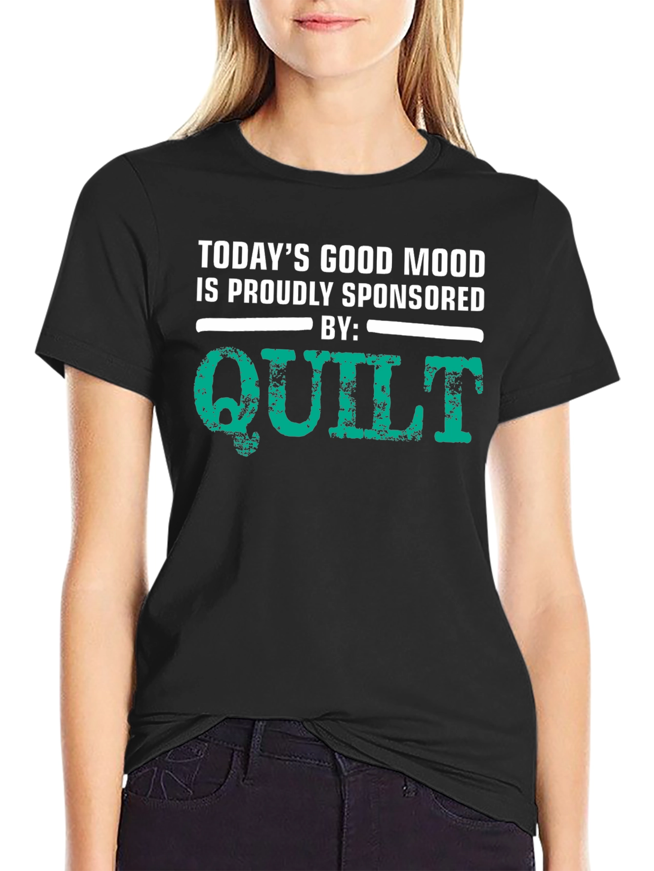 Black Quilt Sponsored Good Mood Graphic Tee view 2