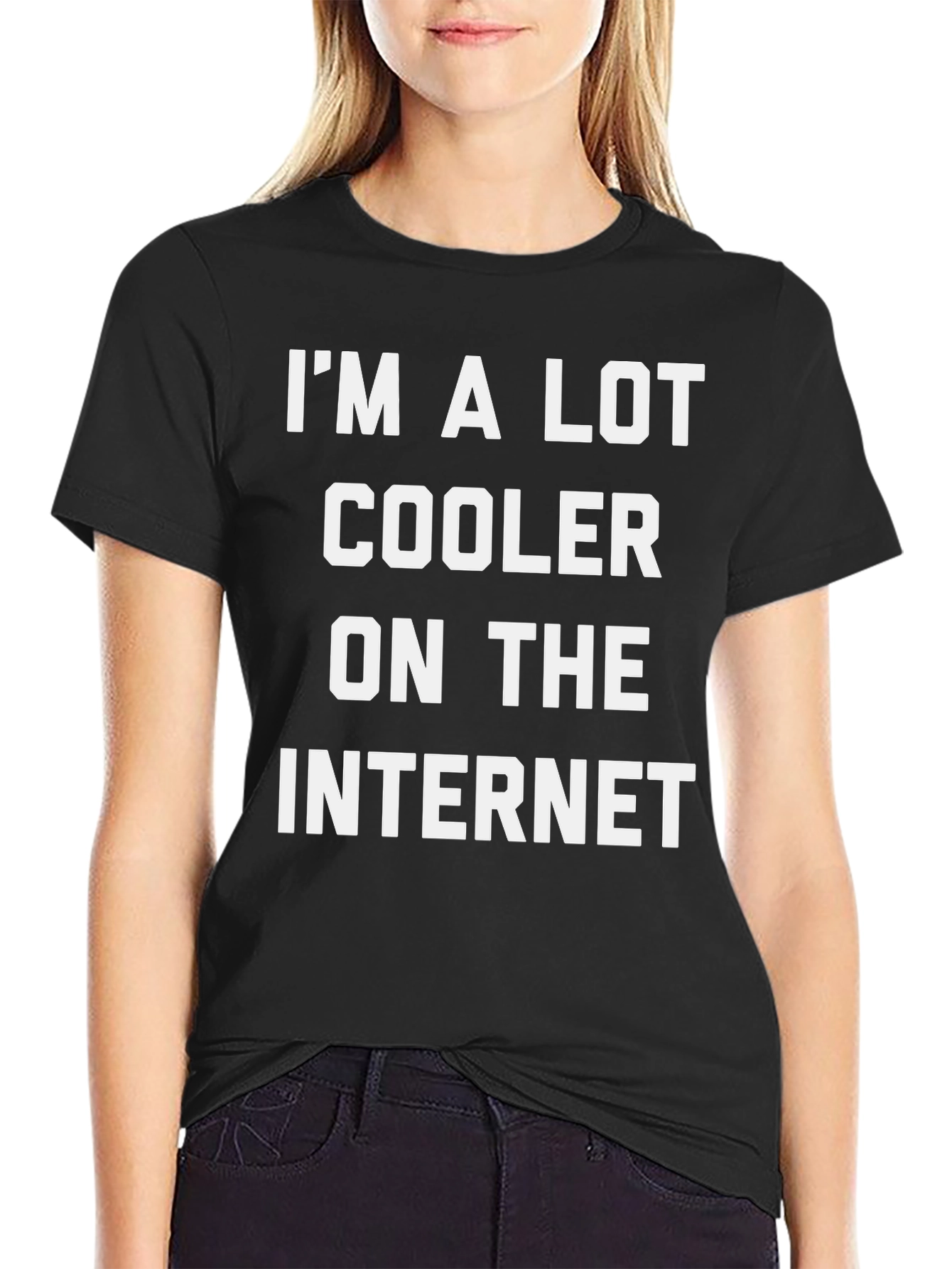 Black Cooler on the Internet Graphic Tee - Black view 2