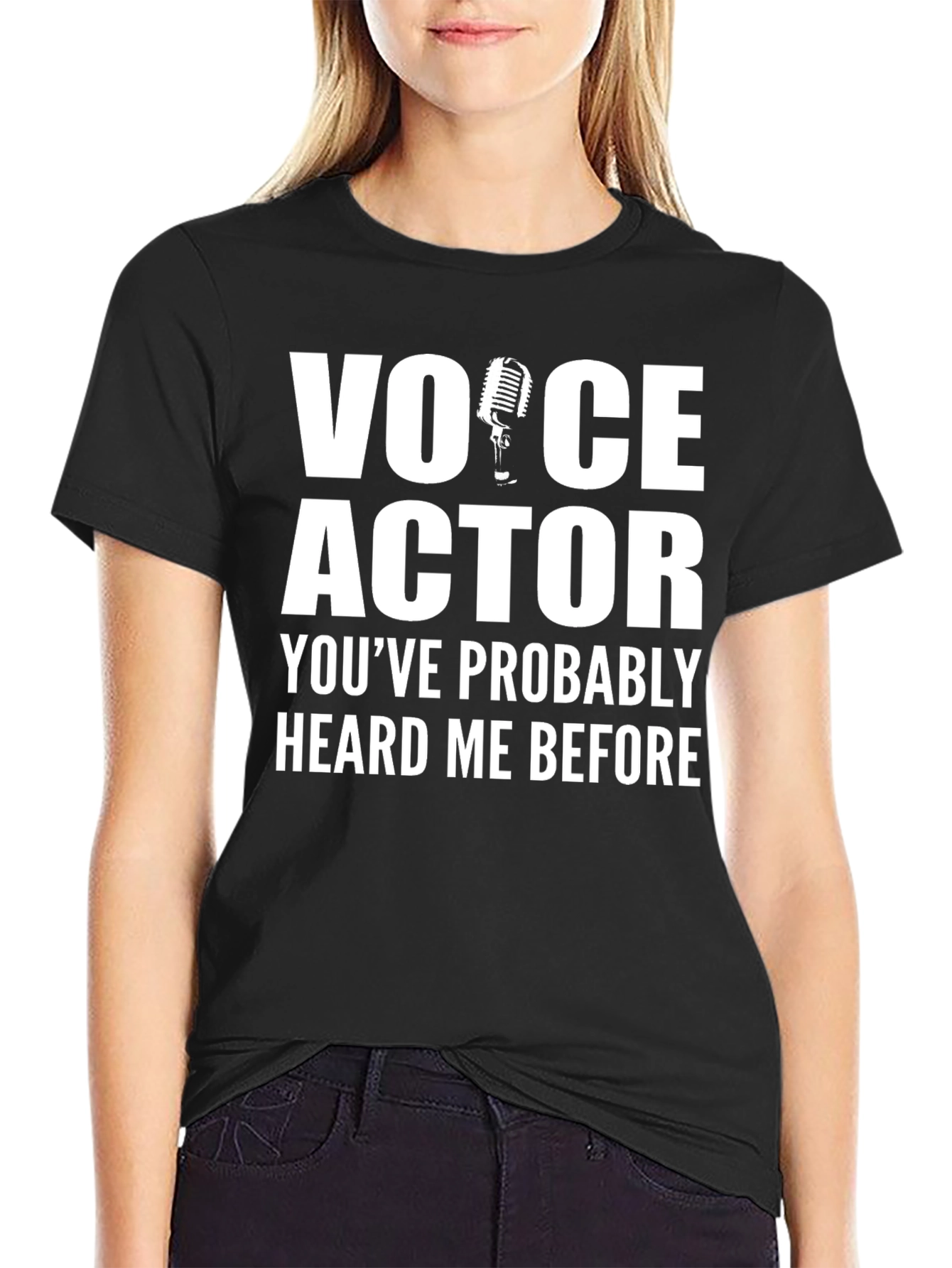 Black Voice Actor T-Shirt - Heard Me Before view 2
