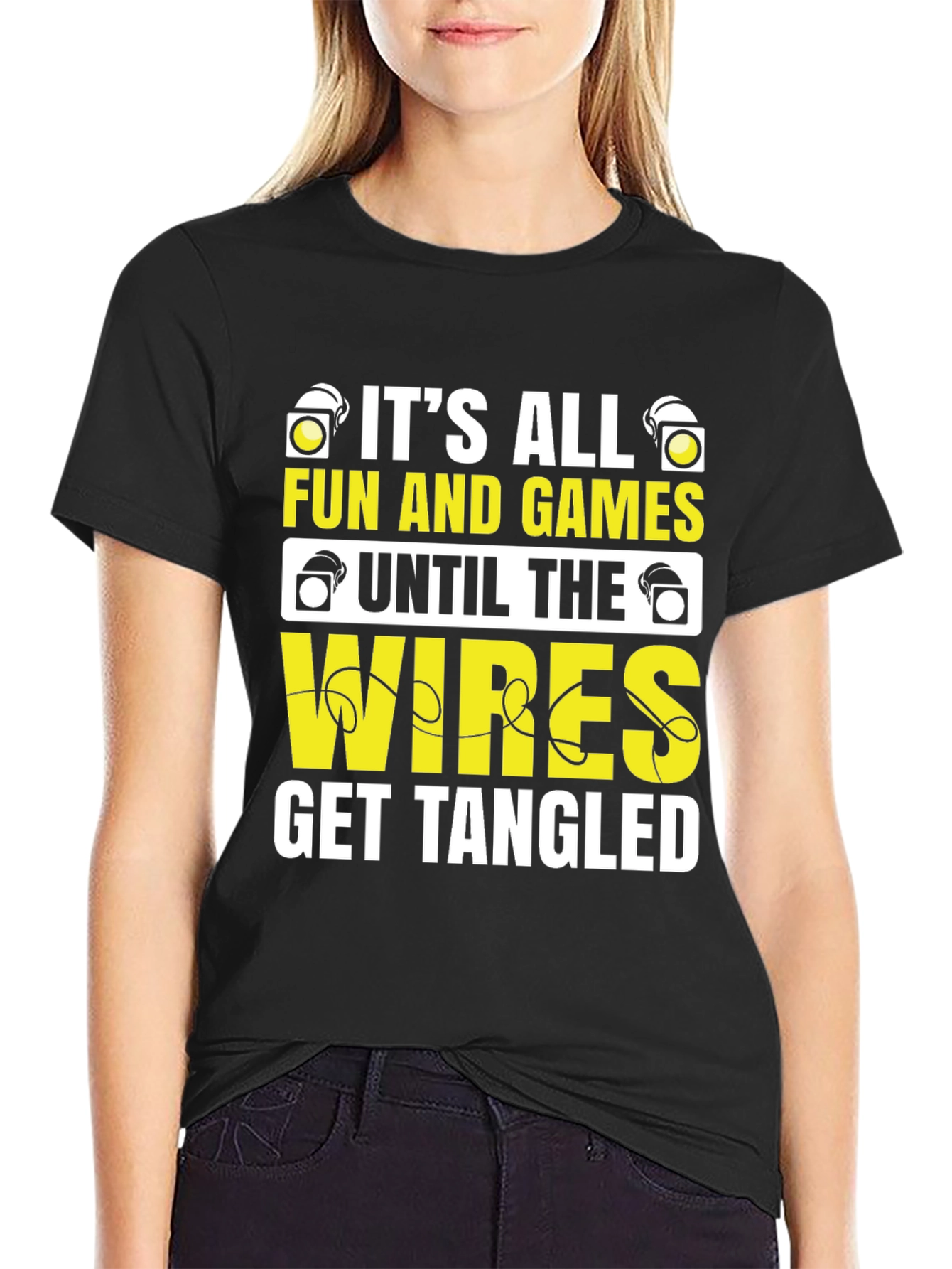 Black It's All Fun and Games Men's T-Shirt view 2