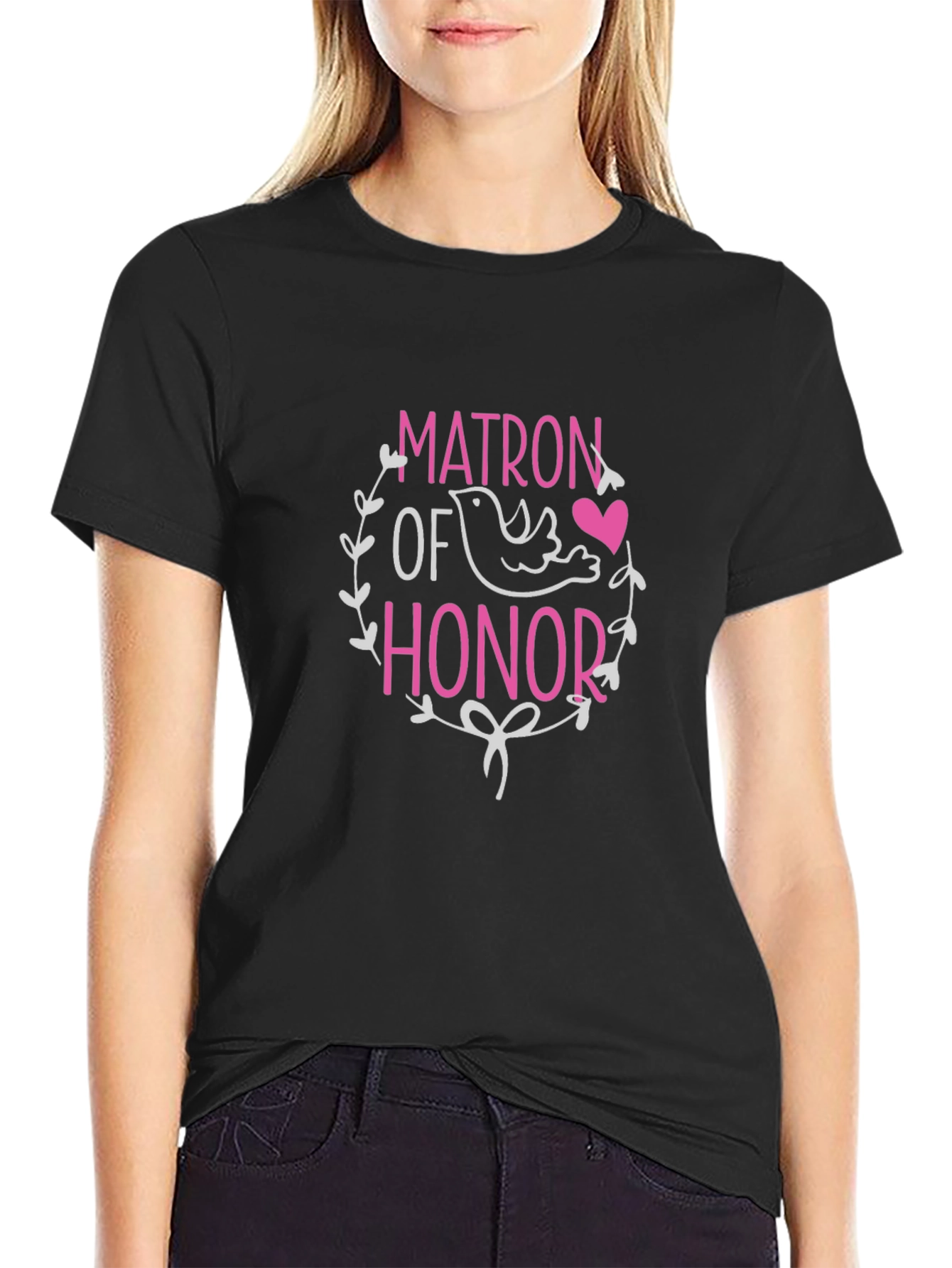 Matron of Honor Graphic Tee - Black - 2