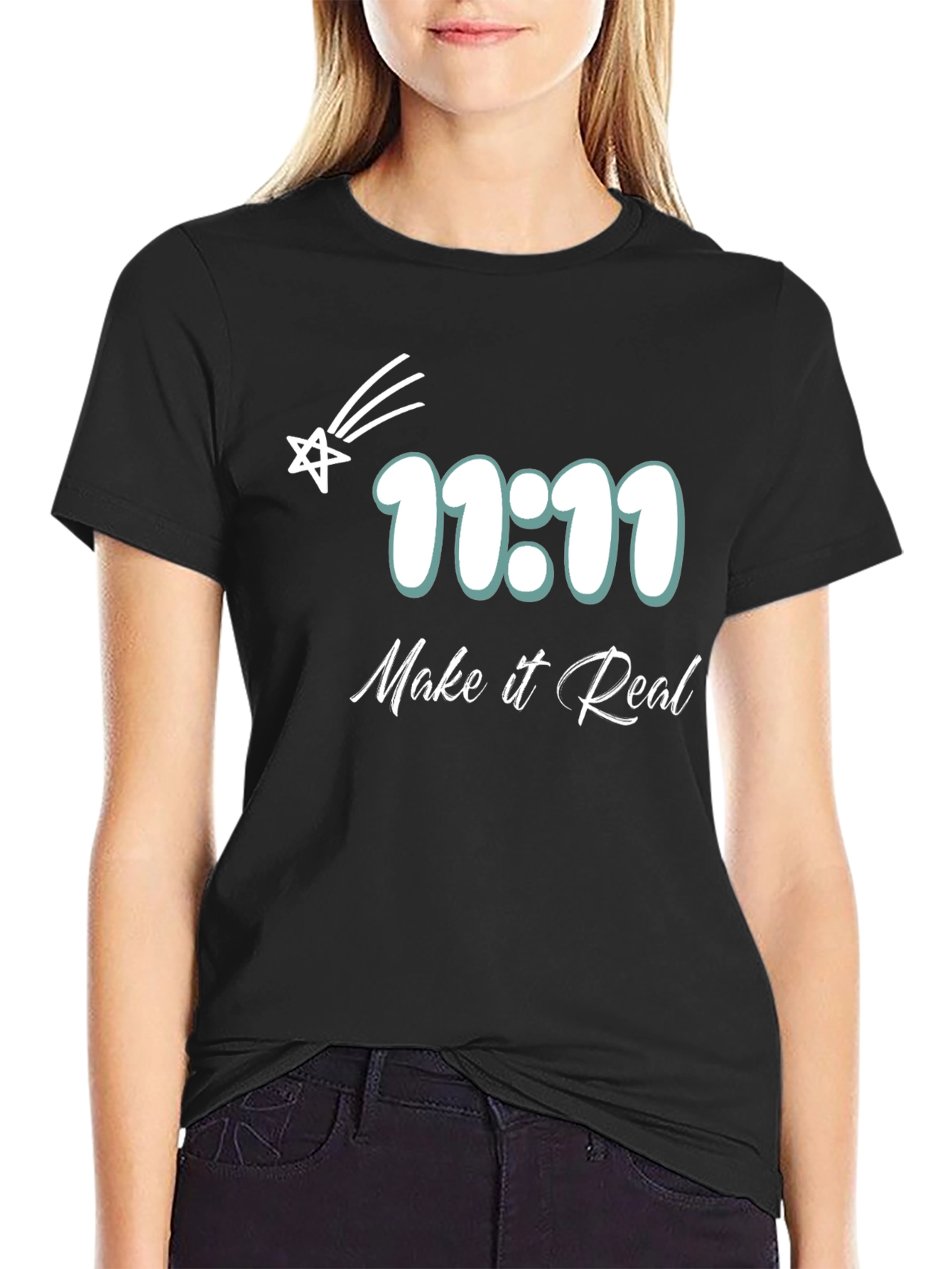 Black 11:11 Make it Real Graphic Tee view 2