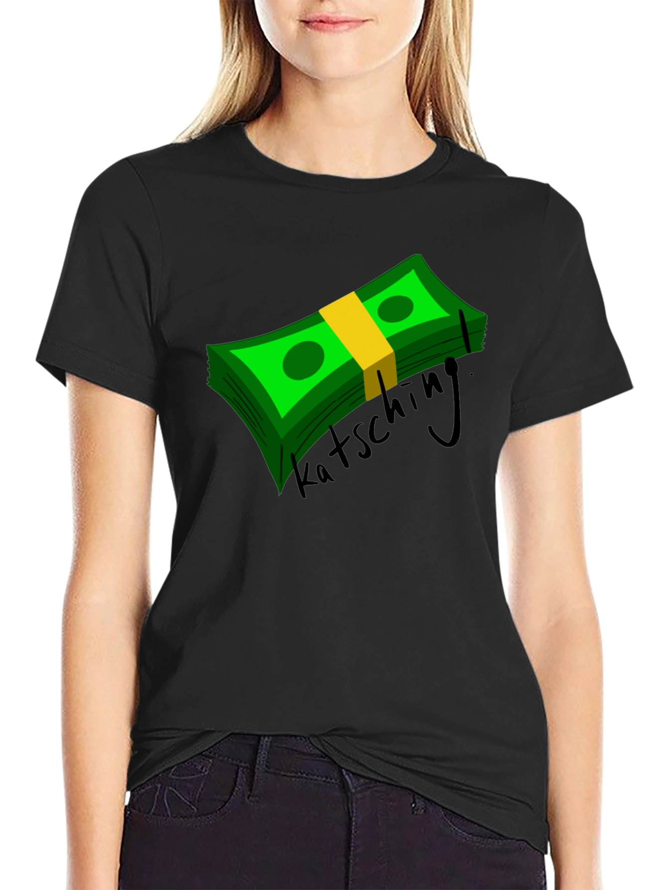 Black Katsching Money Graphic Tee - Black view 2