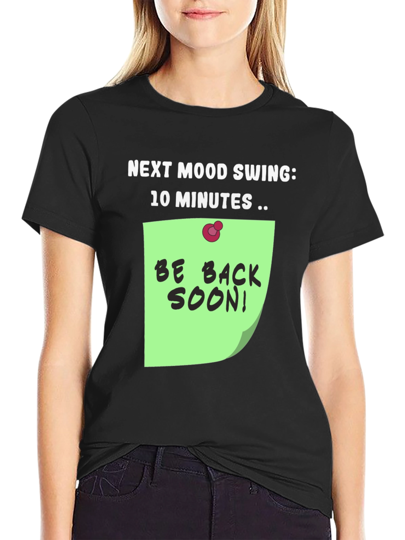 Black Humorous "Next Mood Swing" T-Shirt view 2