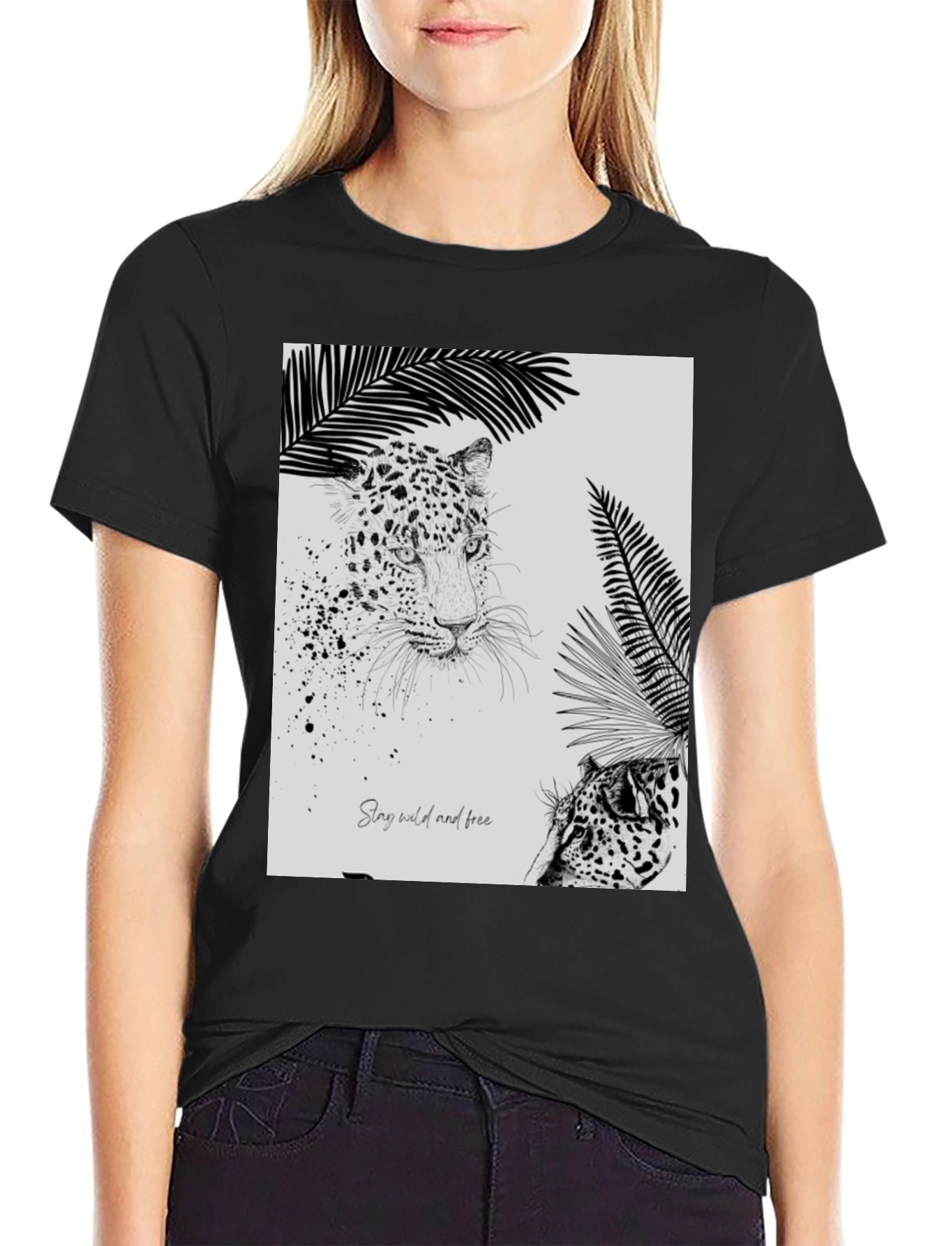 Stay Wild Leopard Graphic Tee - 2
