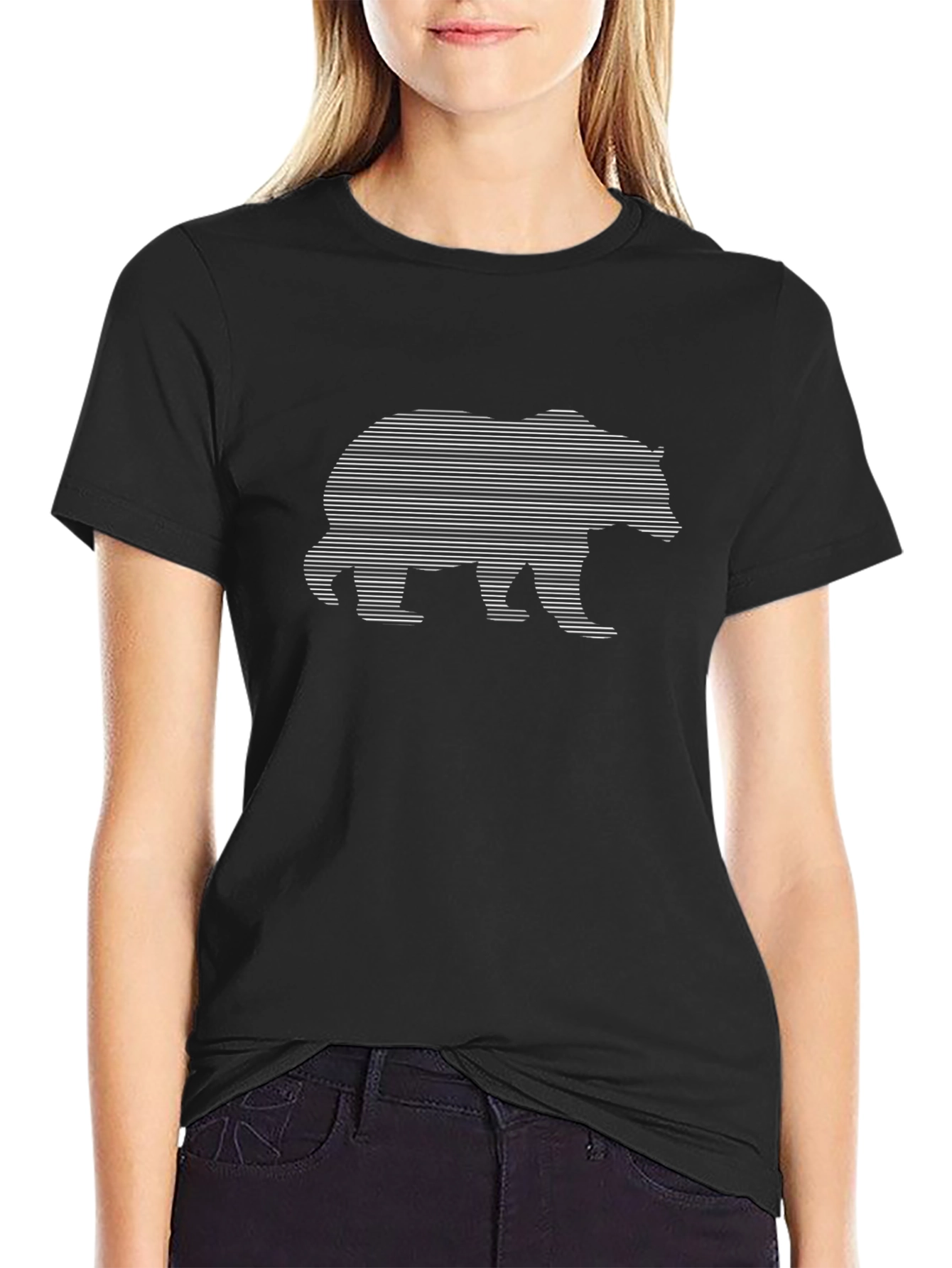 Black Bear Graphic Men's Black T-Shirt view 2