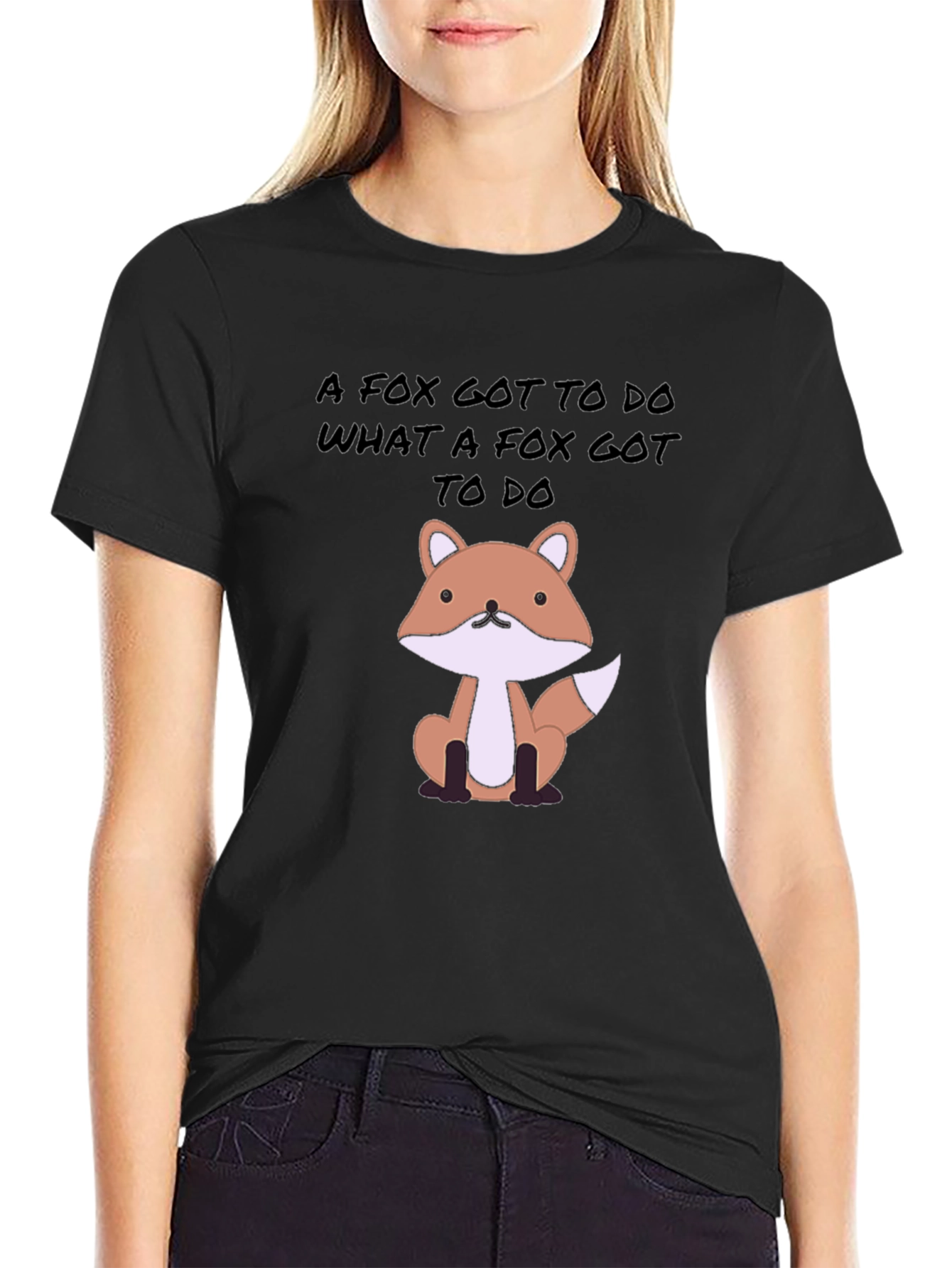 Black Fox Gotta Do Tee - Novelty Graphic Print T-Shirt view 2