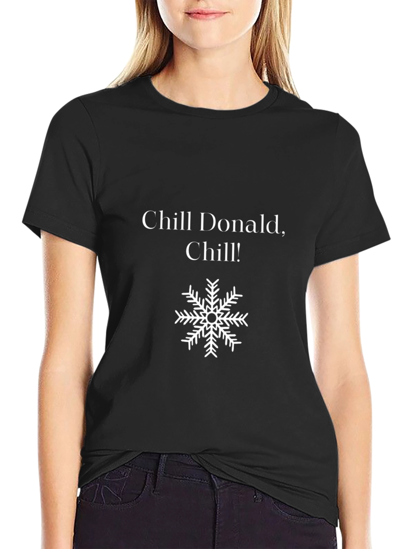 Black Chill Donald Graphic Tee - Black Crew Neck T-Shirt view 2